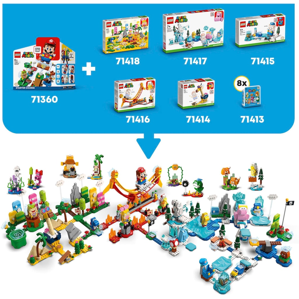 LEGO® Konstruktionsspielsteine »Kahlross-Abenteuer – Erweiterungsset (71417), LEGO® Super Mario«, (567 St.)