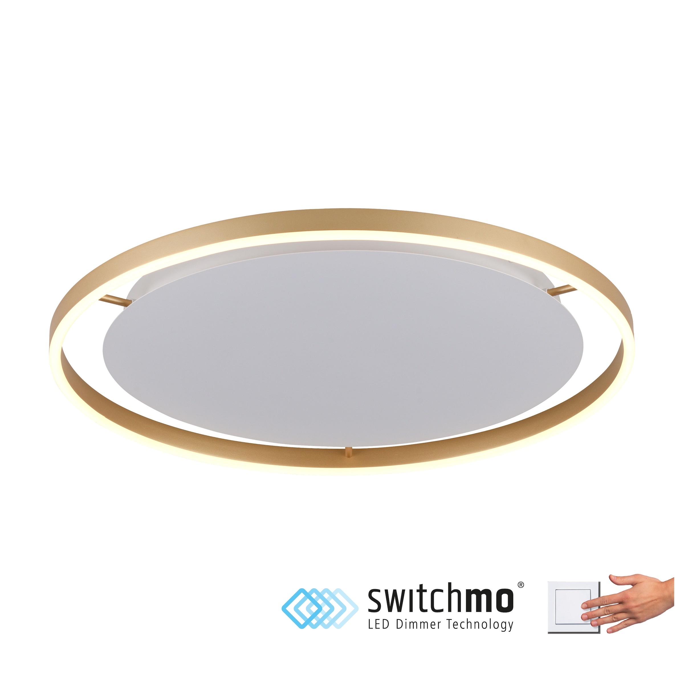 JUST LIGHT Deckenleuchte »RITUS« LED-Board 1 Stk. Warmweiß LED, dimmbar, Switchmo