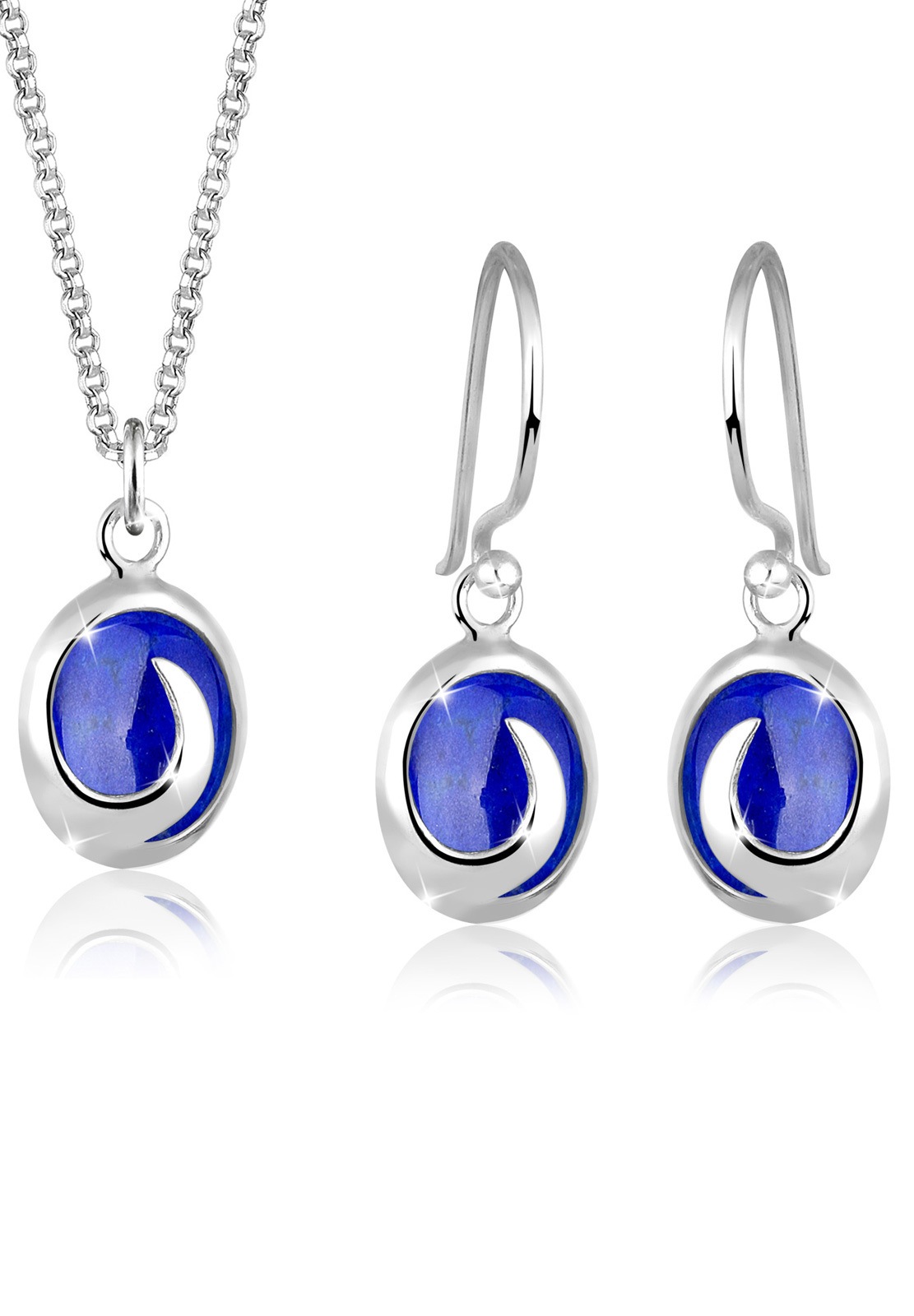 Elli Schmuckset »Edelsteine 925 Sterling Silber«