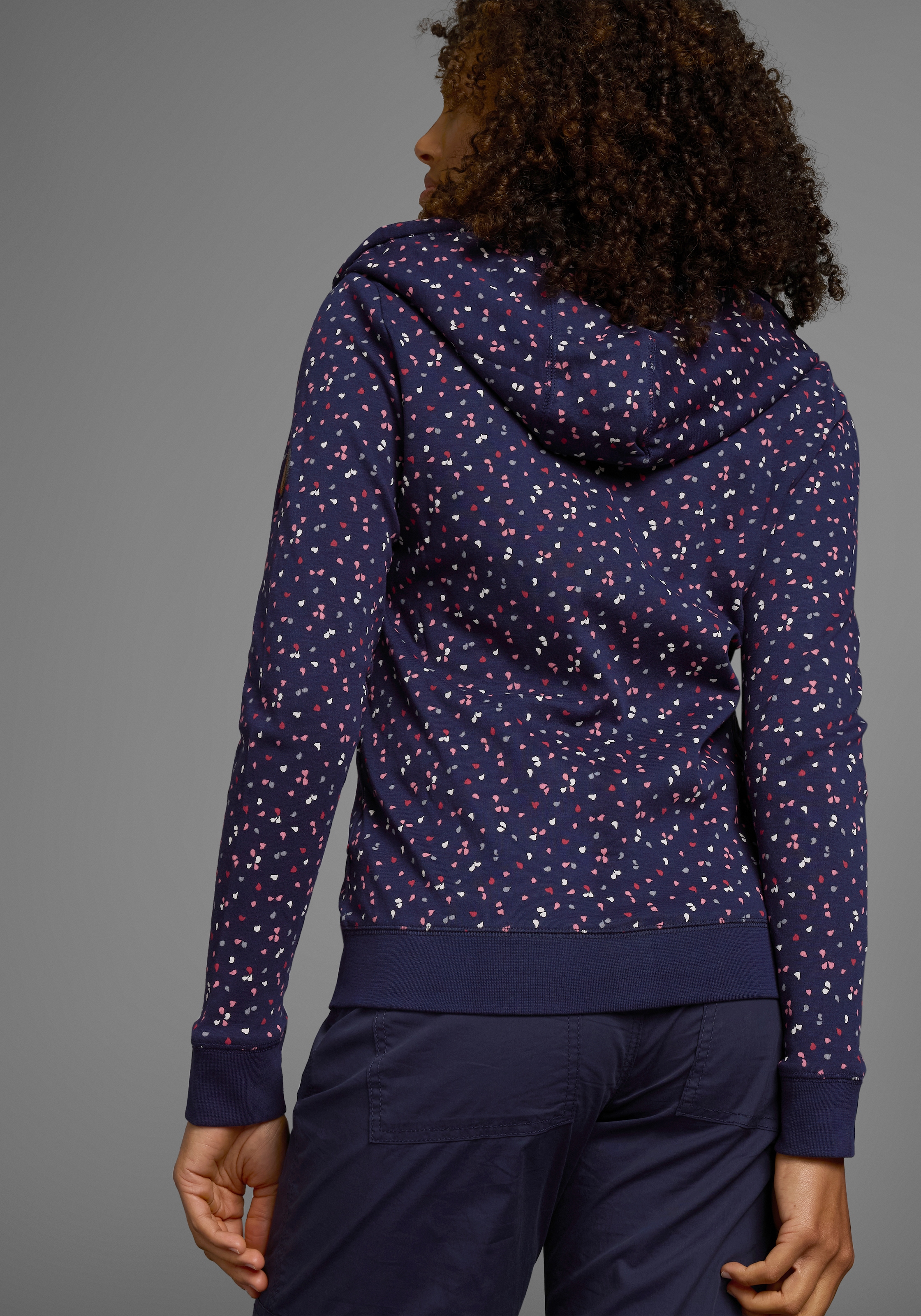 KangaROOS Kapuzensweatjacke, mit sportlichem Minimal-Print