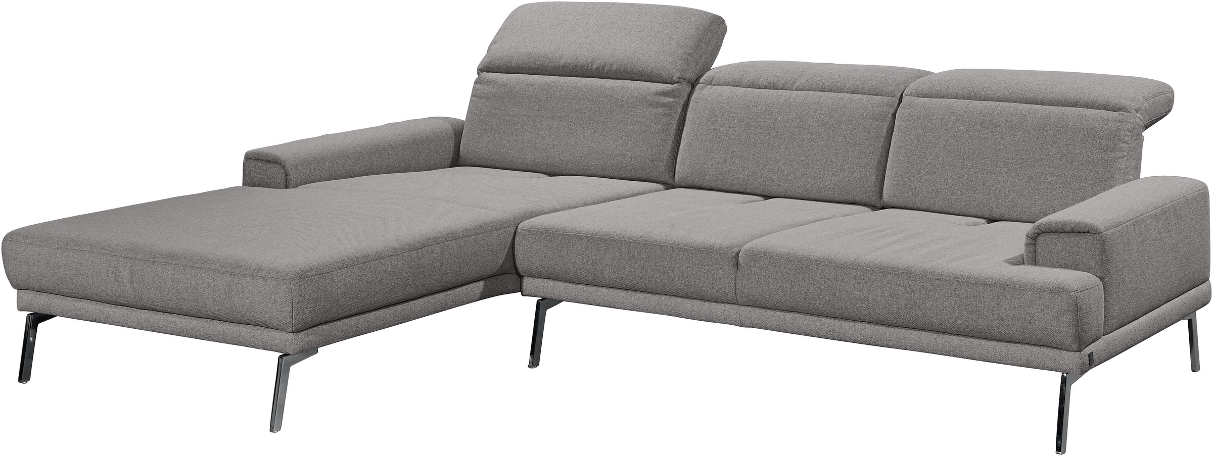 Musterring Ecksofa »MR 4580«, mit Kopf- und Sitztiefenverstellung, Metallfuß chrom, 288 x 193/220cm