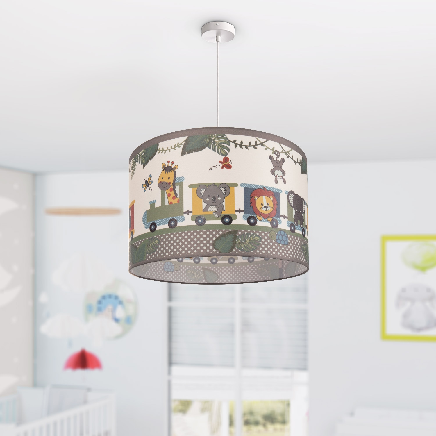 Paco Home Pendelleuchte »Diamond 635«, LED bei Deckenlampe Kinderzimmer 1 Tieren, Kinderlampe OTTO Lampe online flammig-flammig, Zug E27
