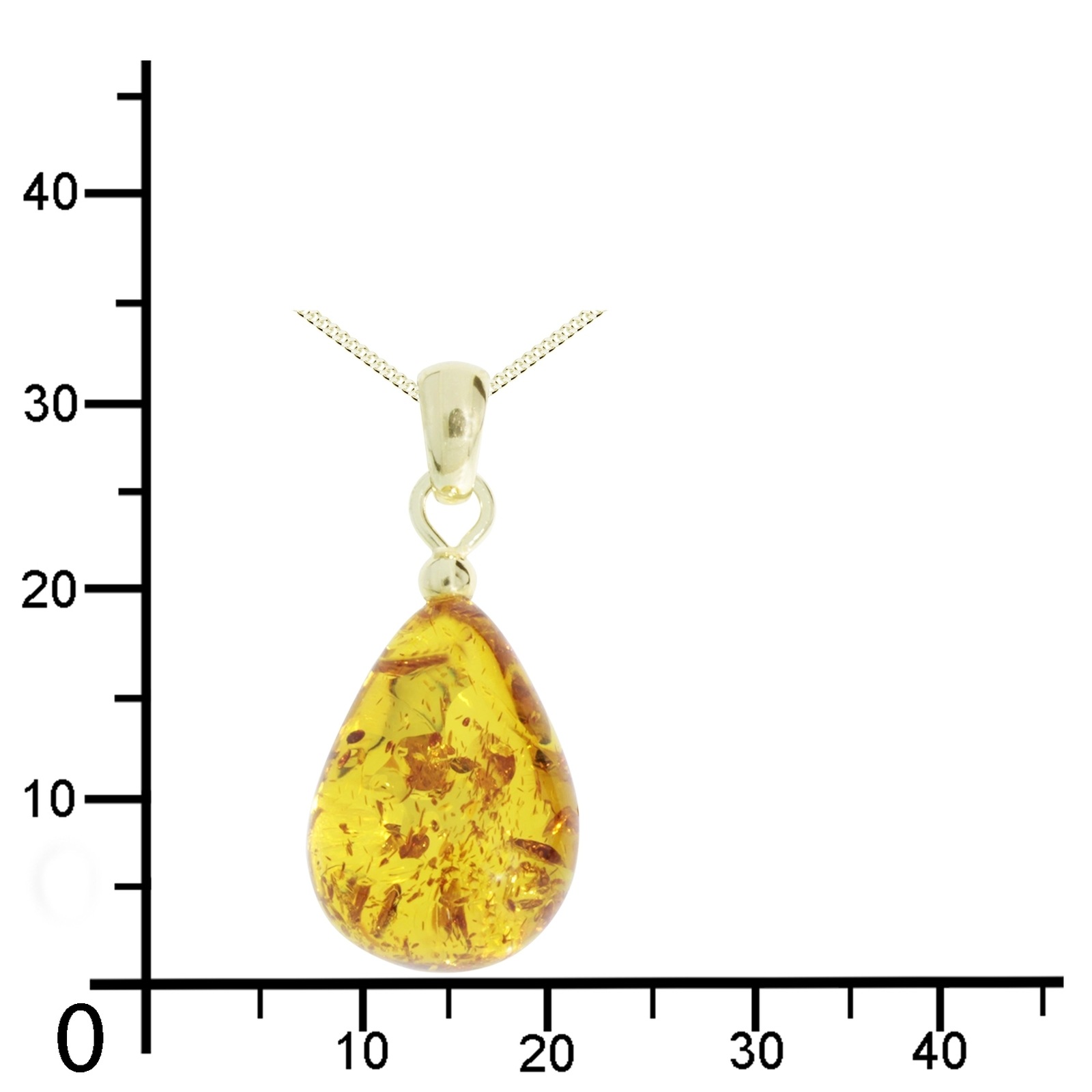 OSTSEE-SCHMUCK Kette und Anhänger Set »- Tropfen ca. 20 mm lang - Gold 333/000 - Bernstein«