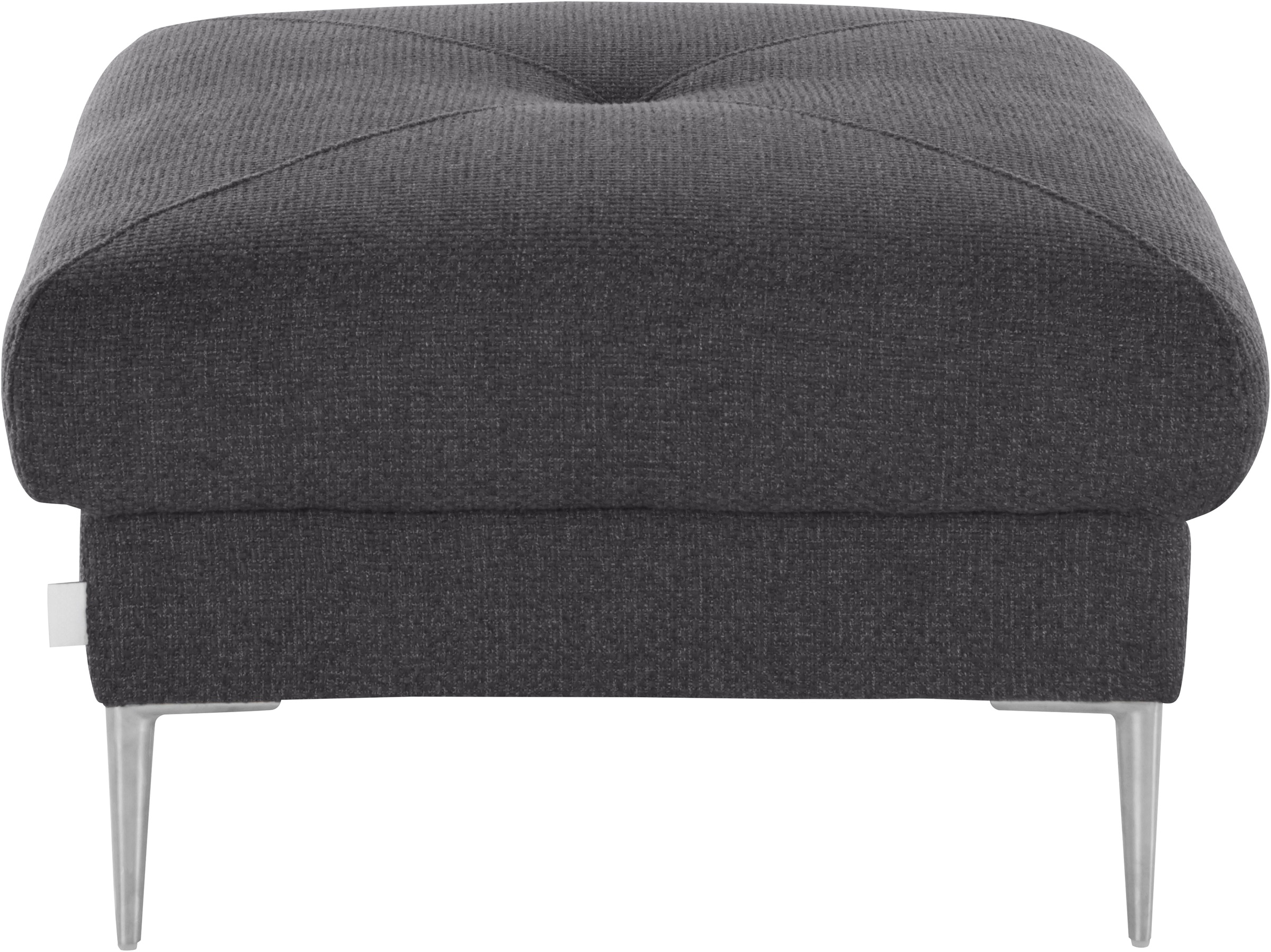 TRENDMANUFAKTUR Hocker »Chilltime, elegant und bequem durch Komfortsitzhöhe 46cm, hoher Fuß« mit eleganter Kreuznaht auf der Sitzfläche