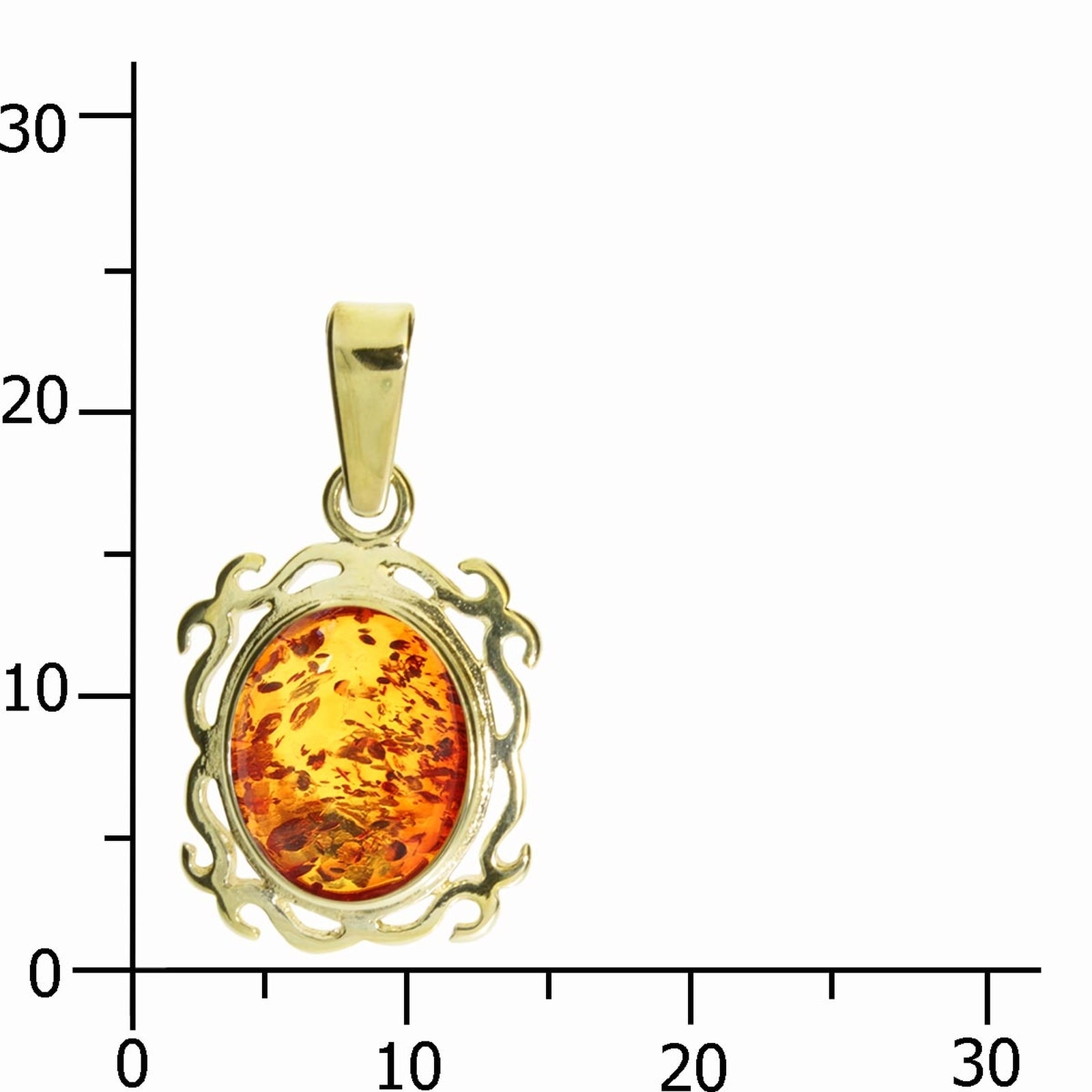 OSTSEE-SCHMUCK Kettenanhänger »- Konstanze - Gold 333/000 - Bernstein«