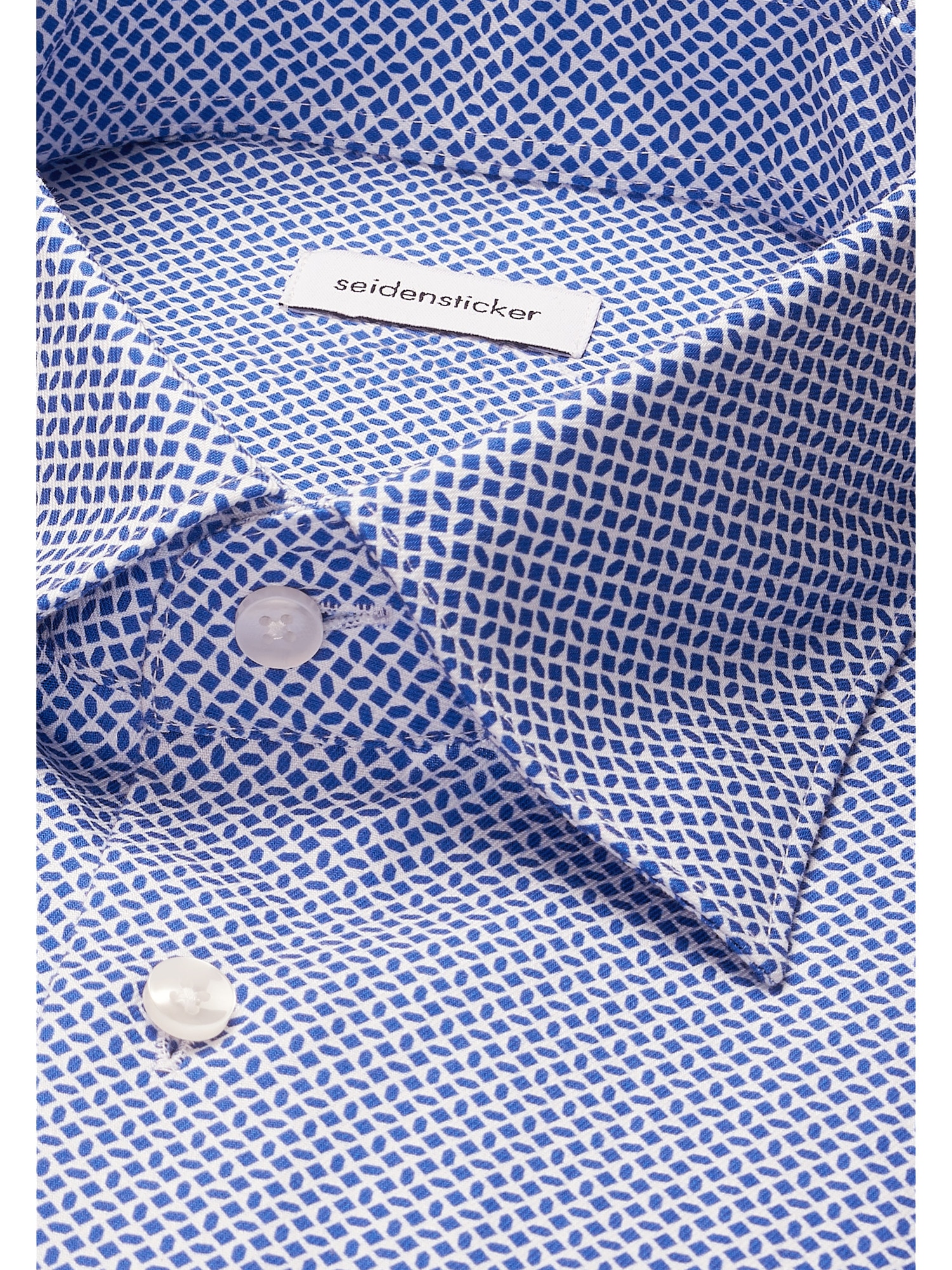 seidensticker Businesshemd »Schwarze Rose« Regular 1/1 Covered-Button-Down-Kragen Druck
