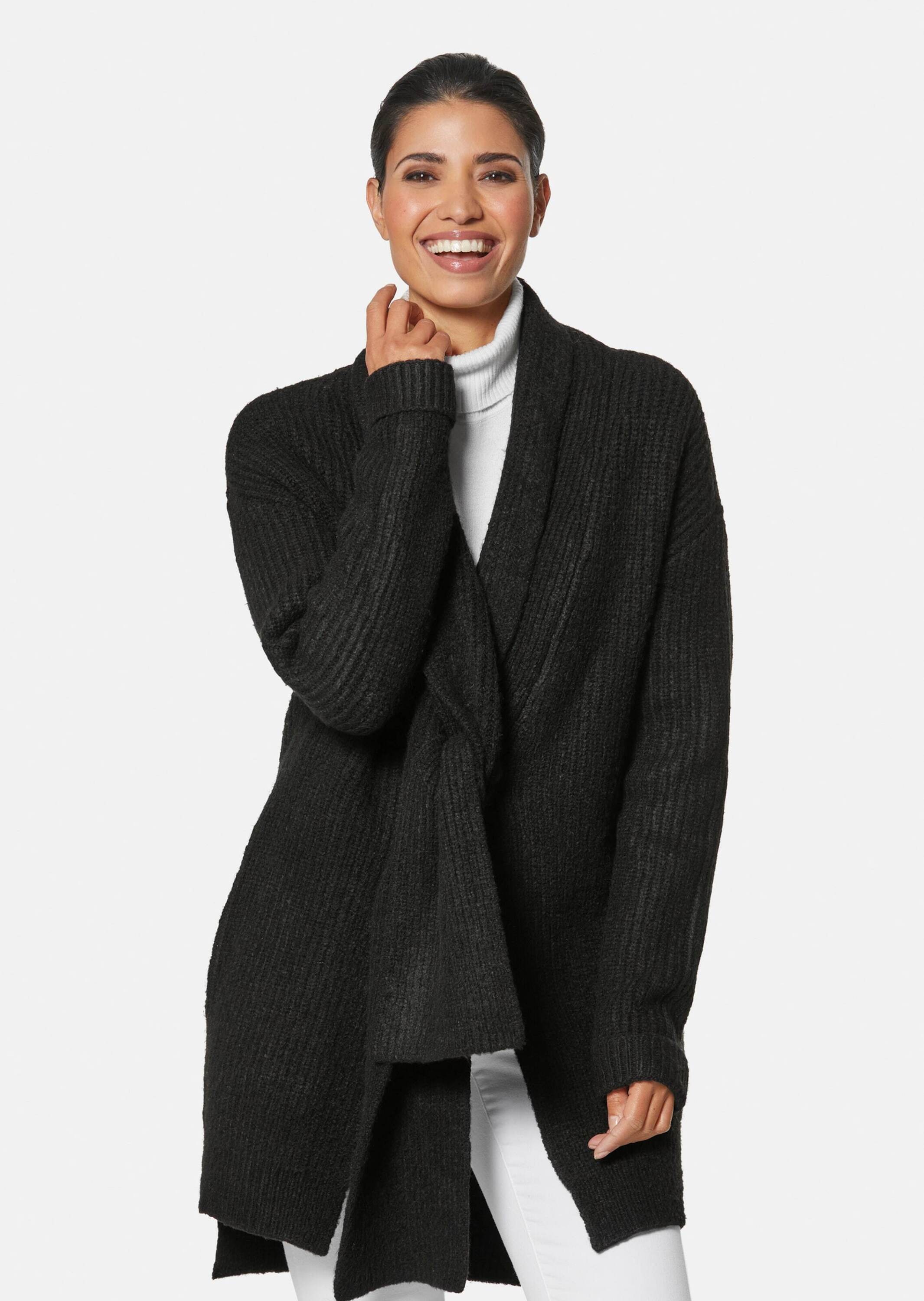 MADELEINE Strickjacke »Strickjacke Lange Strickjacke mit Glanz«