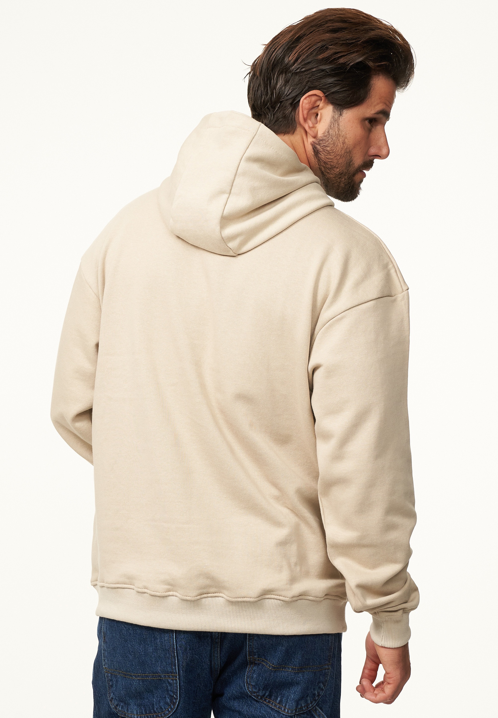 SOULSTAR Hoodie »Oversize Kapuzenpullover mit Button Pullover Sweater für Herren«