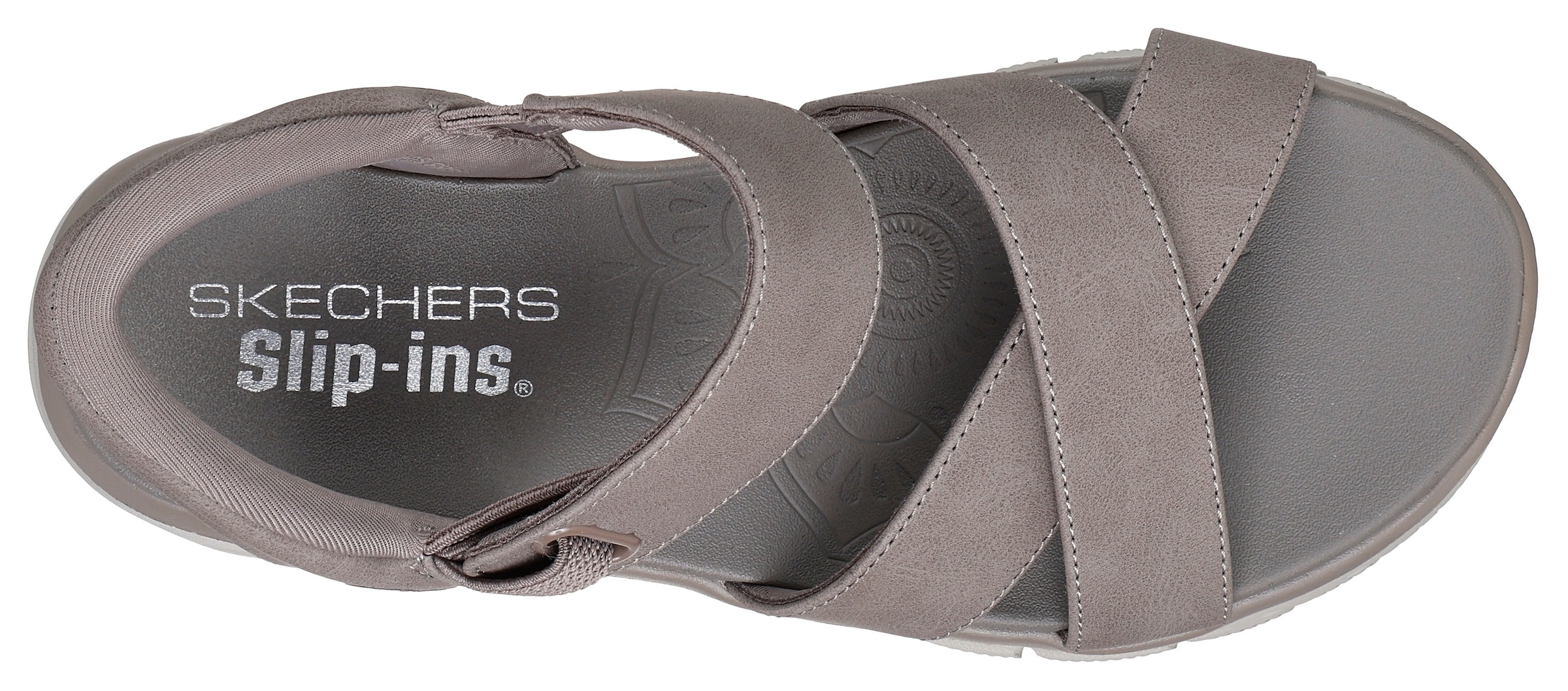 Skechers Sandale »EASY GOING-SOMEWHERE SUNNY«, Schlupfschuh, Plateausandale mit Slip-ins Funktion