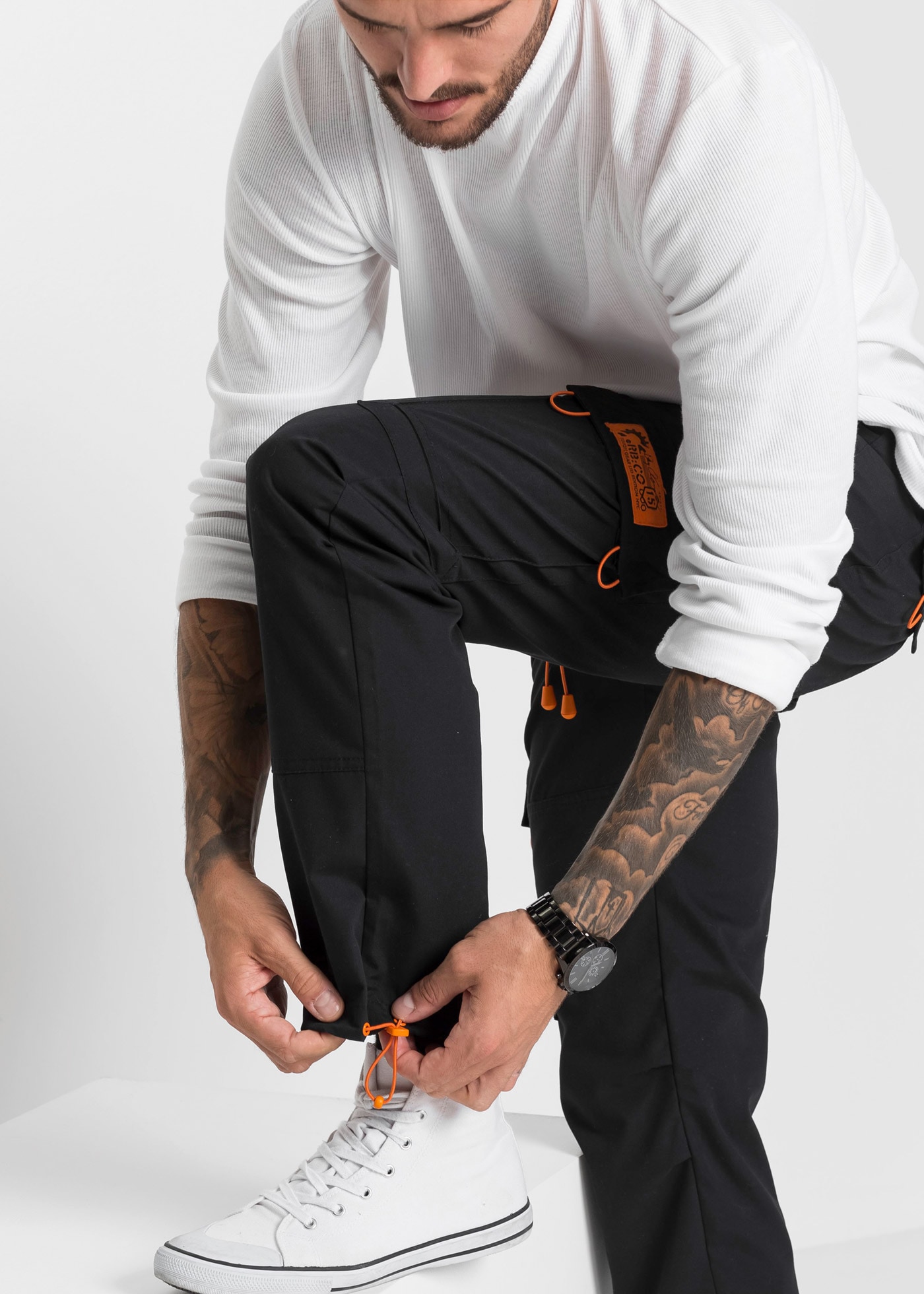 bonprix Schlupfhose »Relaxed Fit Schlupf-Cargohose, Straight«  mit elastischem Bund und Tunnelzug