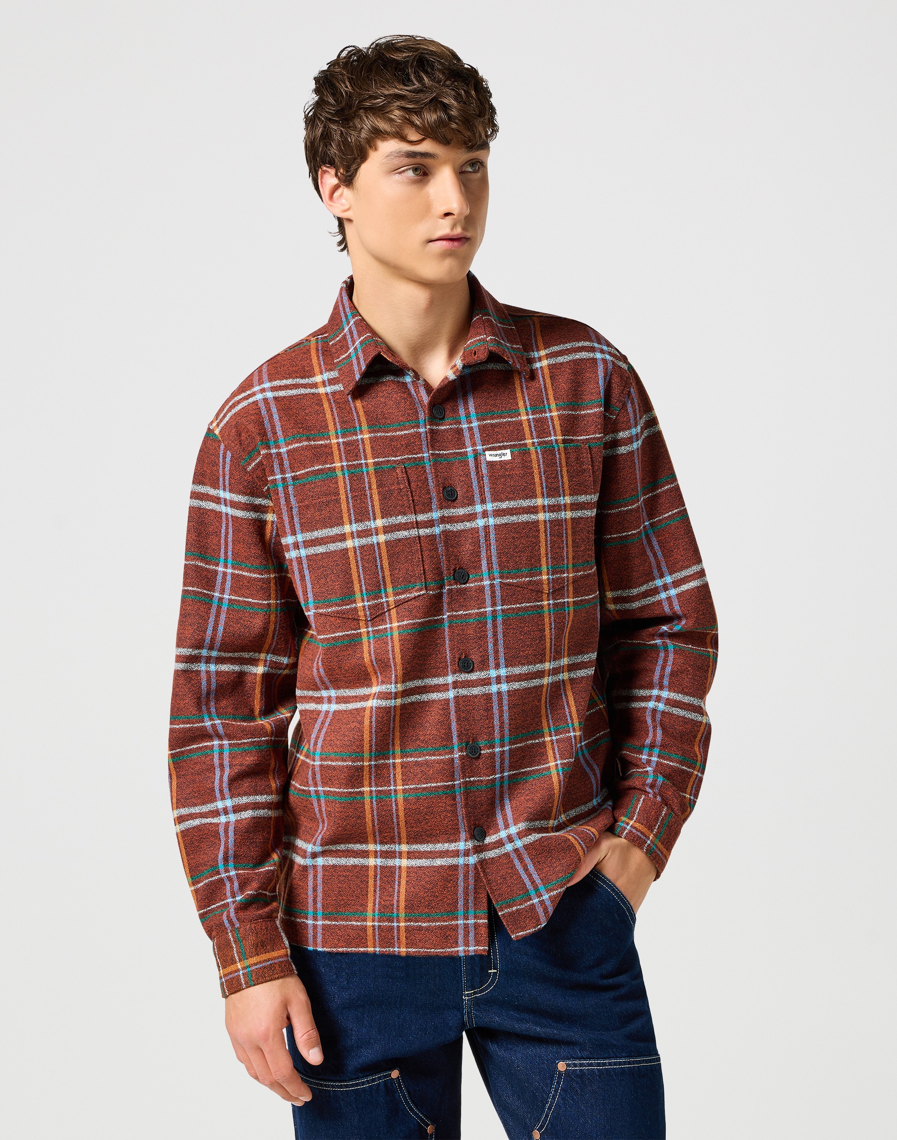 Langarmhemd »FRAYED PLAID SHIRT«, mit Karomuster