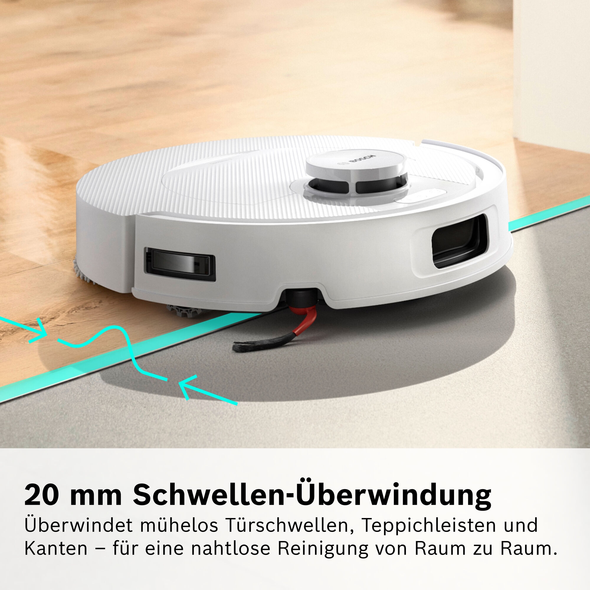 BOSCH 1100000002199 »mit Wischfunktion Spotless 2 BCR2S1B/BCR2S1W, 25.000 Pa Saugkraft« Selbstreinigung, Nass-Trocken-Servicestation, rotierende Pads