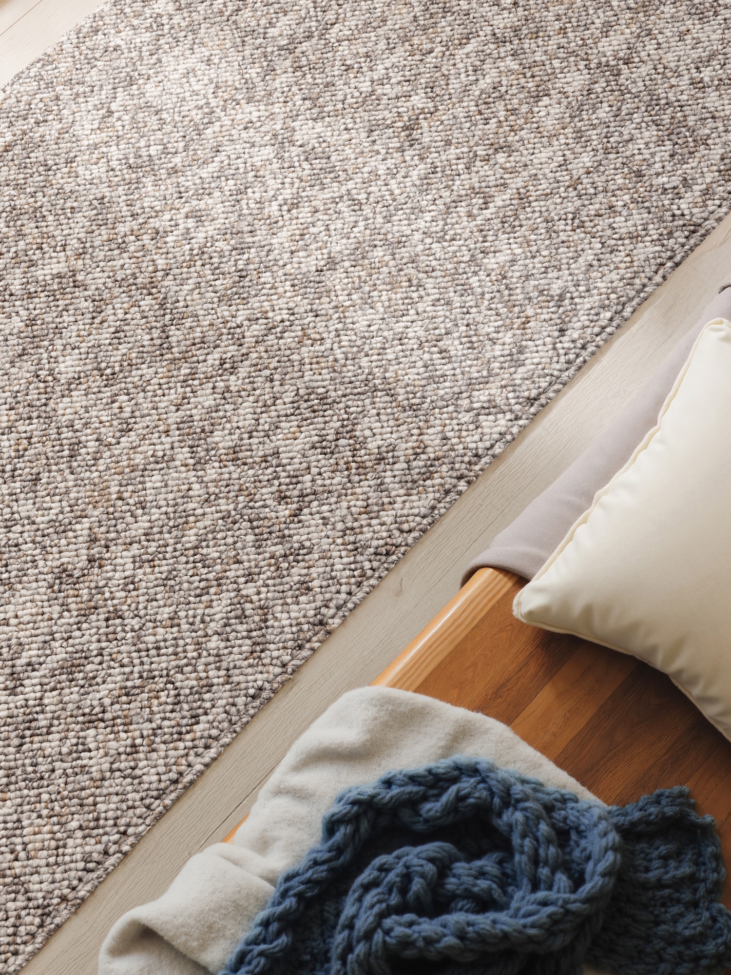 ELLE DECORATION Teppich »Rocco«, rechteckig, 10 mm Höhe, Läufer, waschbar, Wohnzimmer, Esszimmer, Woll-Optik