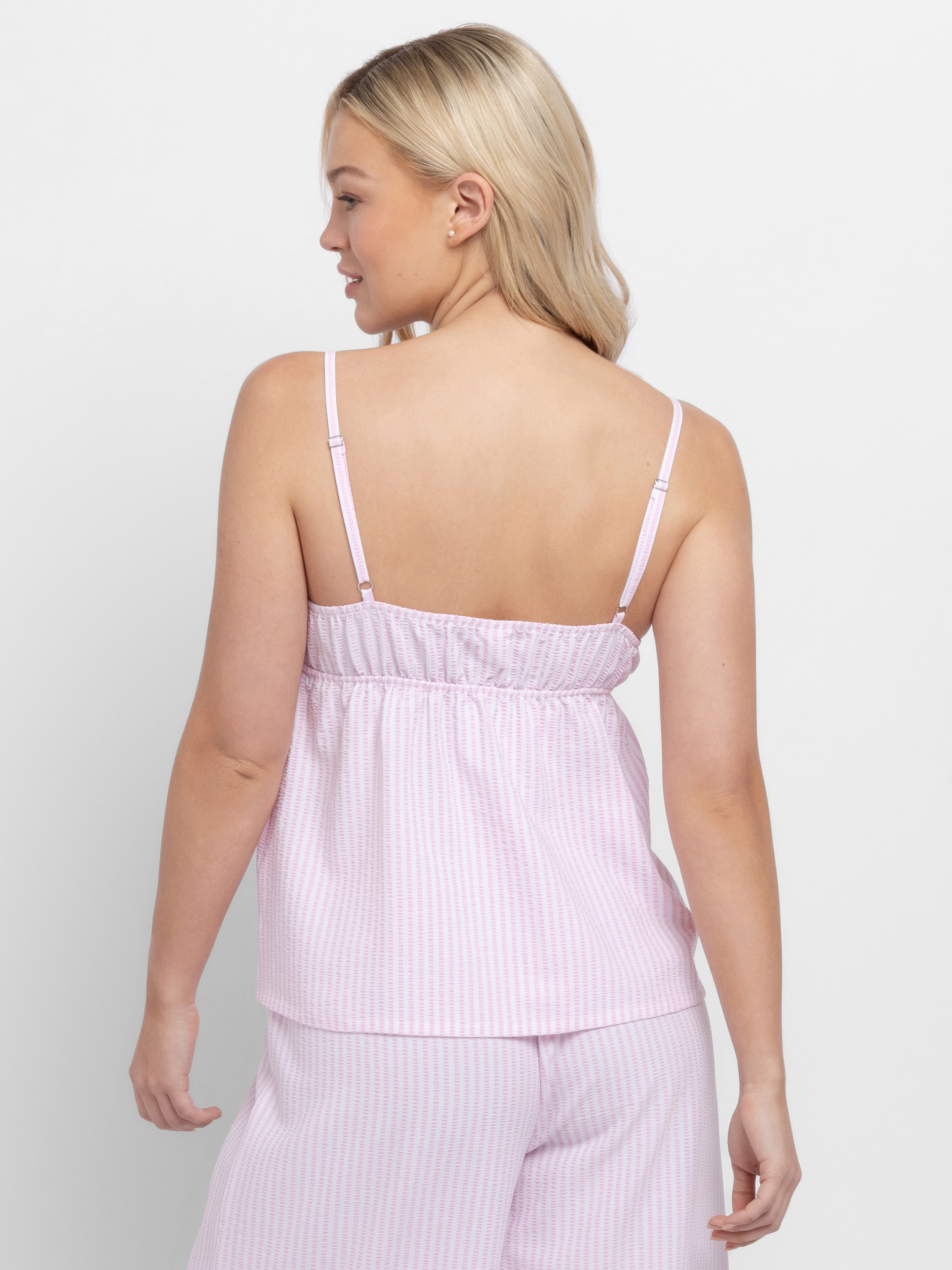 Dorina Spaghettitop »Diana« tiefer V-Ausschnitt, schmales Unterbrustband mit Gummizug, gestreift