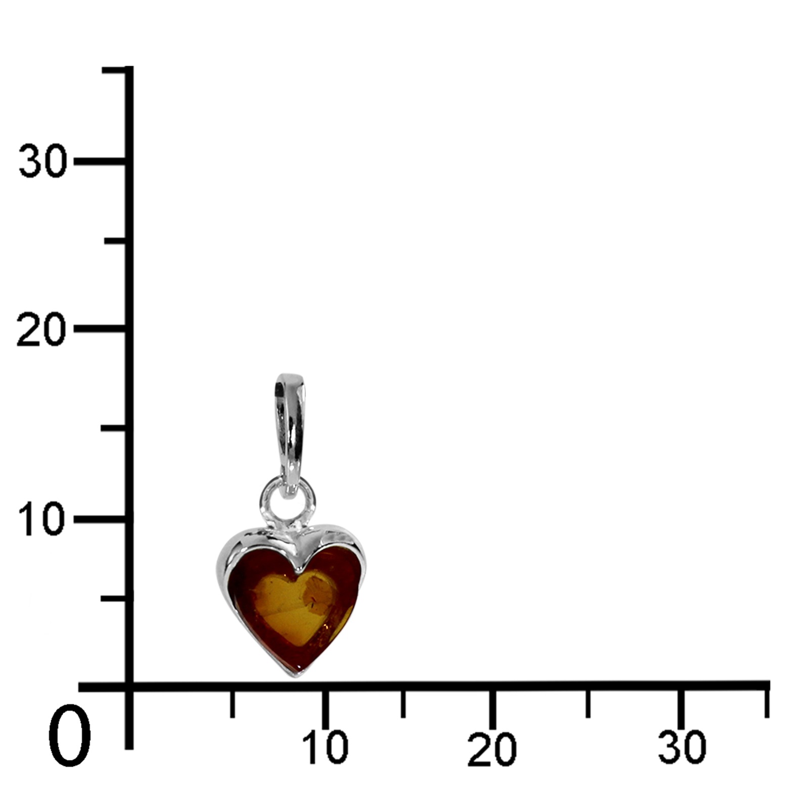 OSTSEE-SCHMUCK Kettenanhänger »- Herz - Silber 925/000 - Bernstein«