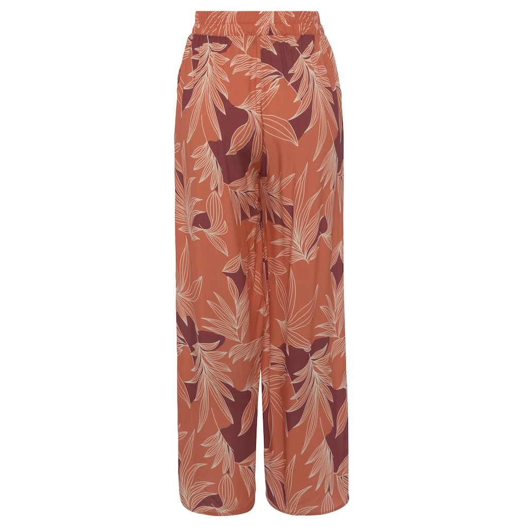 LASCANA Palazzohose, mit Alloverprint und Taschen, Wide-Leg, Stoffhose