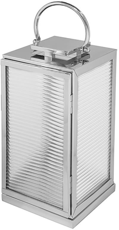 Fink Kerzenlaterne »MALAGA« mit bruchsicherem Glas in silberfarben, Größe B/H/T: 48 cm