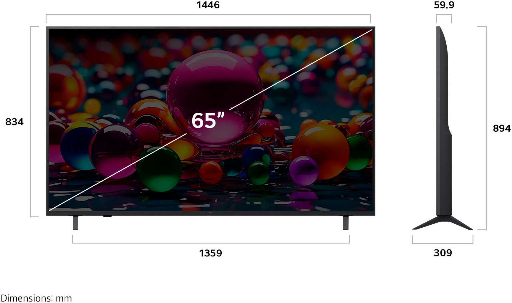 LG LED-Fernseher »65UA75006LA«, 4K Ultra HD, Smart-TV