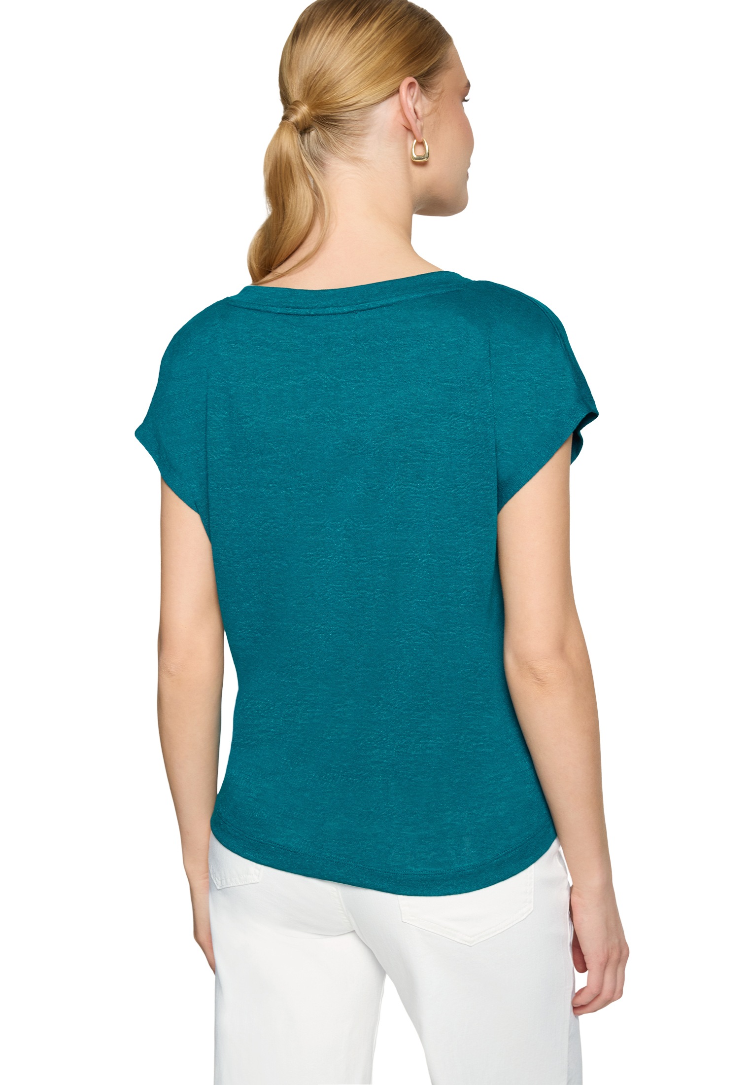 Zero Shirttop »Kurzarm-Shirt mit V-Ausschnitt«