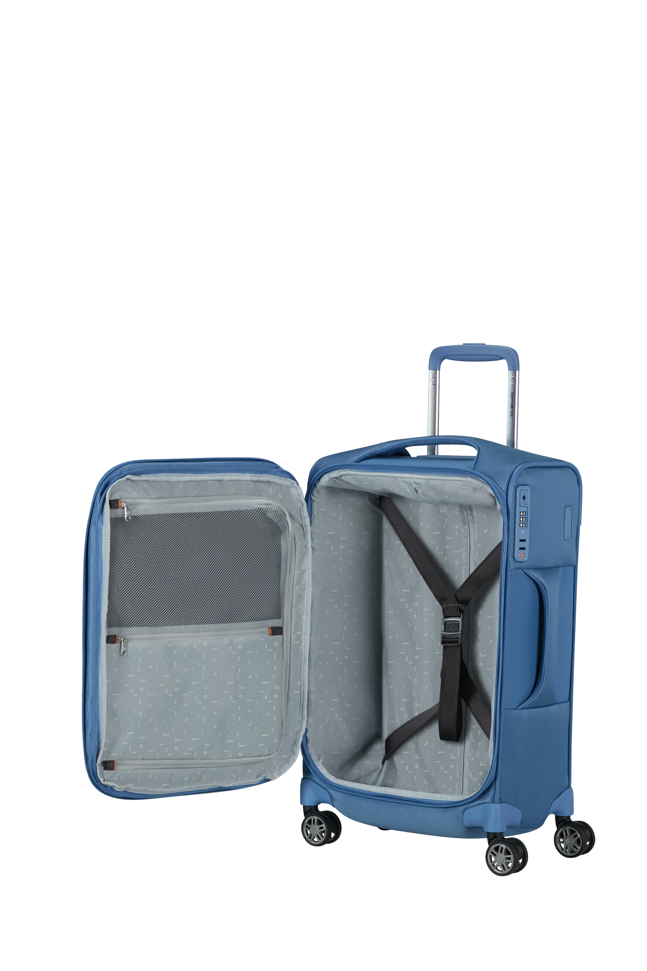 Samsonite Weichgepäck-Trolley »RE-LITE, verschiedene Größen und Farben« Set, mit 2 Packwürfeln, 2 Stk. tlg. 36 l 4 Rollen mit arretierbarem und versenkbarem Druckknopf-Trolleysystem
