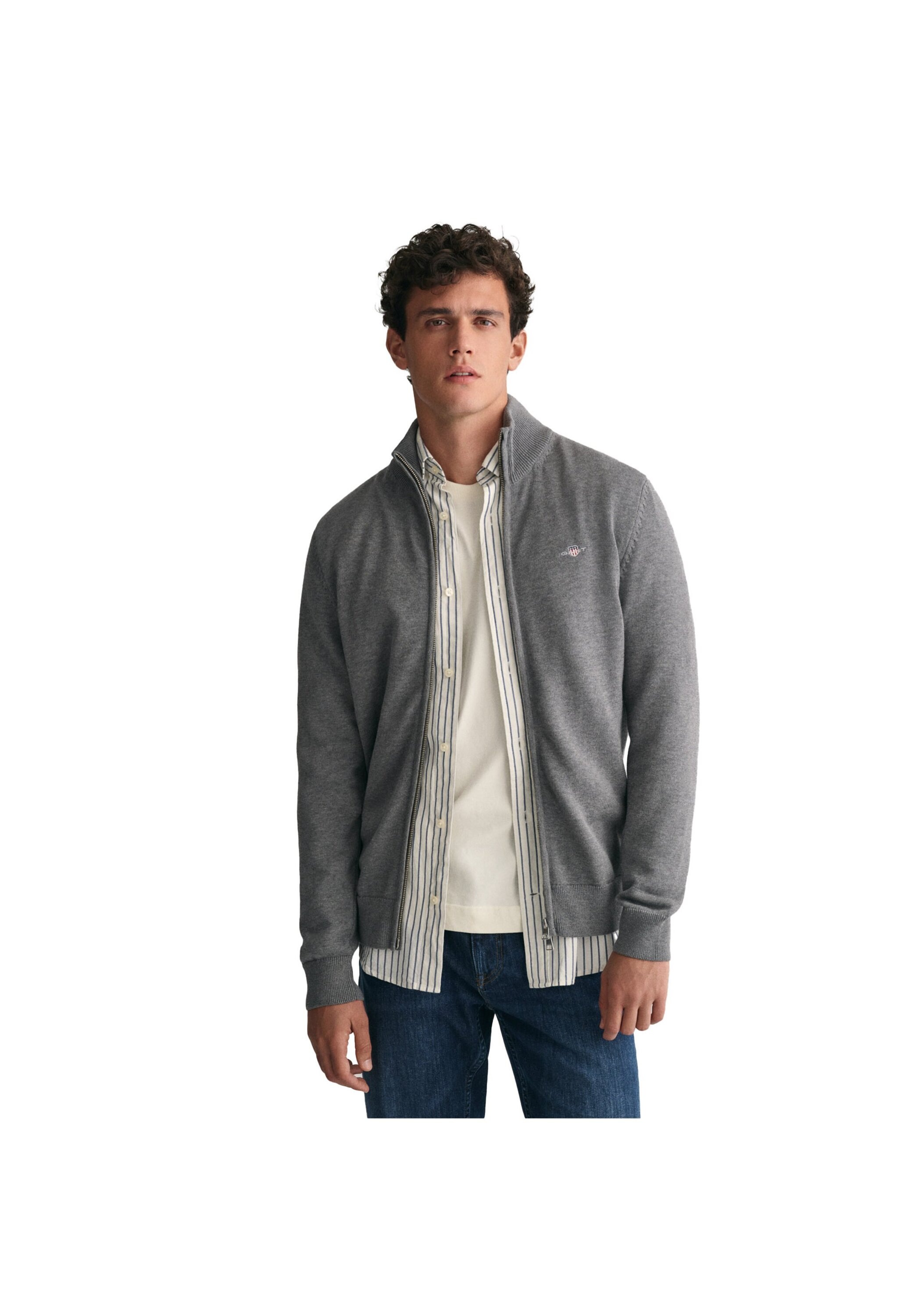 Gant Sweatshirt »Strickjacke CASUAL COTTON ZIP CARDIGAN«