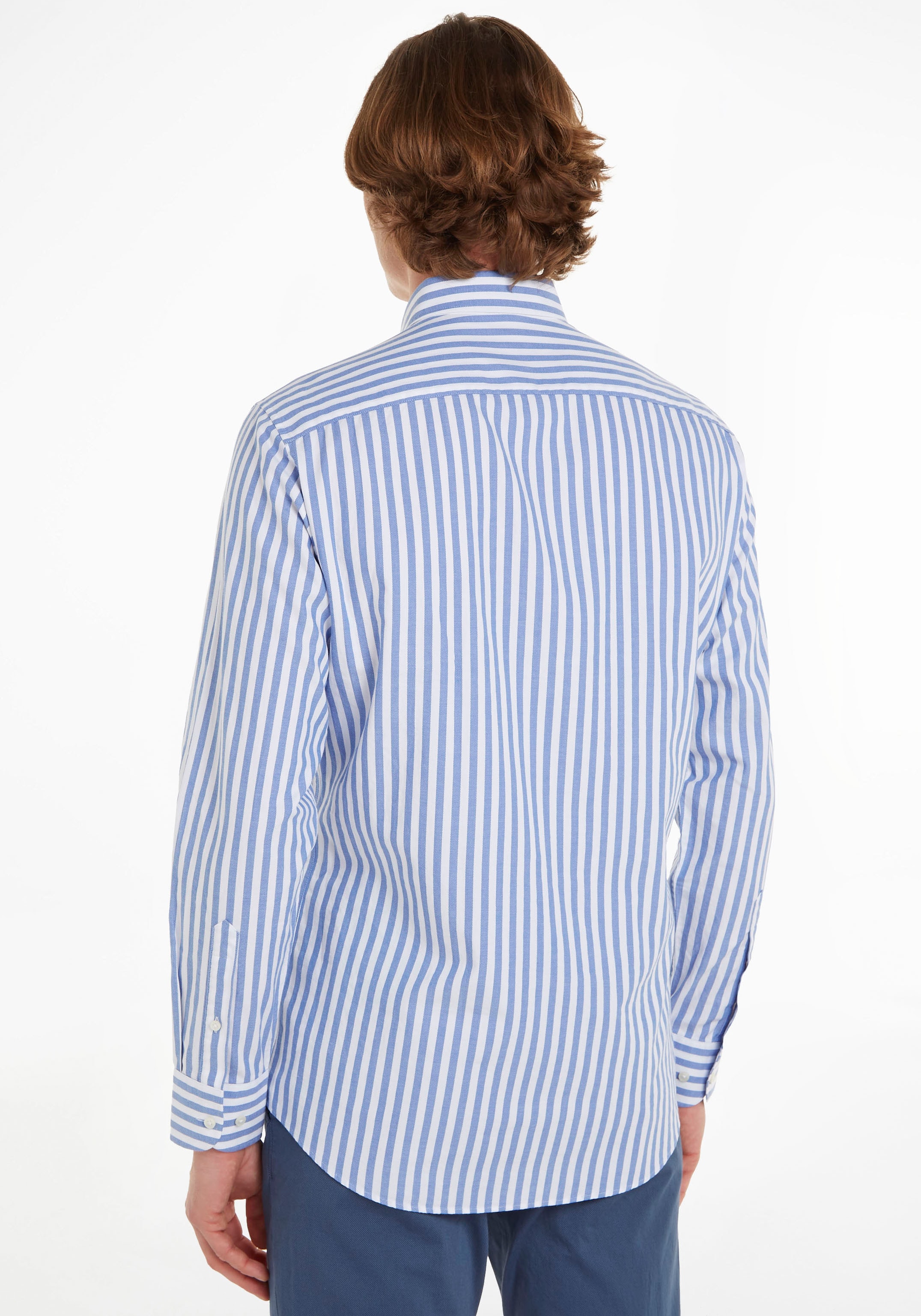 Tommy Hilfiger TAILORED Langarmhemd »CL-W ROYAL OXF STRIPE RF SHIRT«, mit Button-down-Kragen