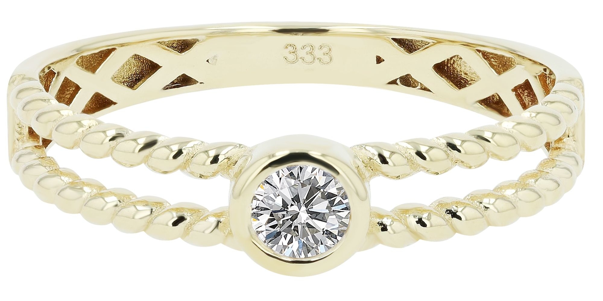 Adelia´s Fingerring »Adelia's Damen Ring aus 333 Gold mit Zirkonia«