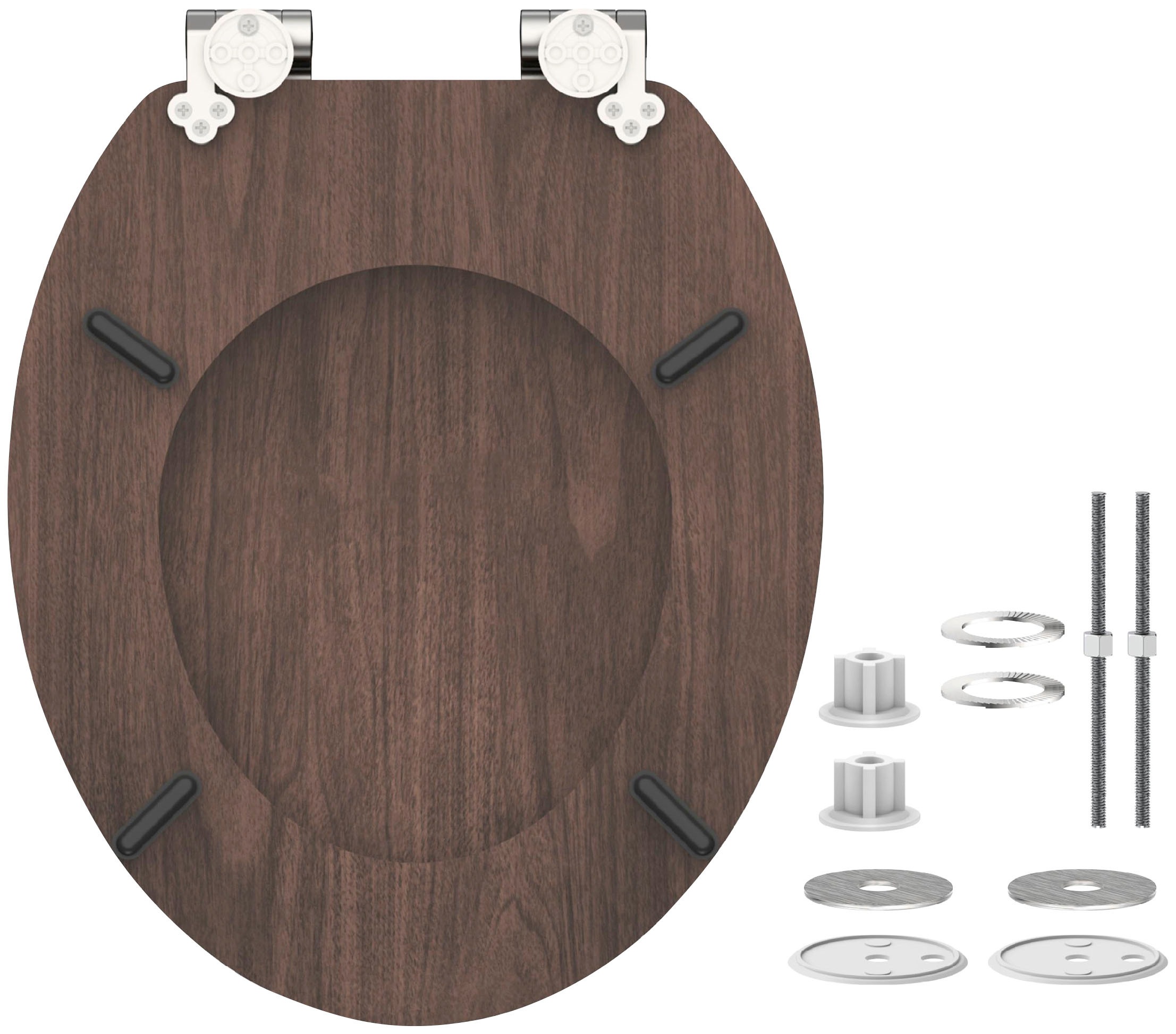 Schütte WC-Sitz »DARK WOOD«, mit Absenkautomatik und MDF-Holzkern