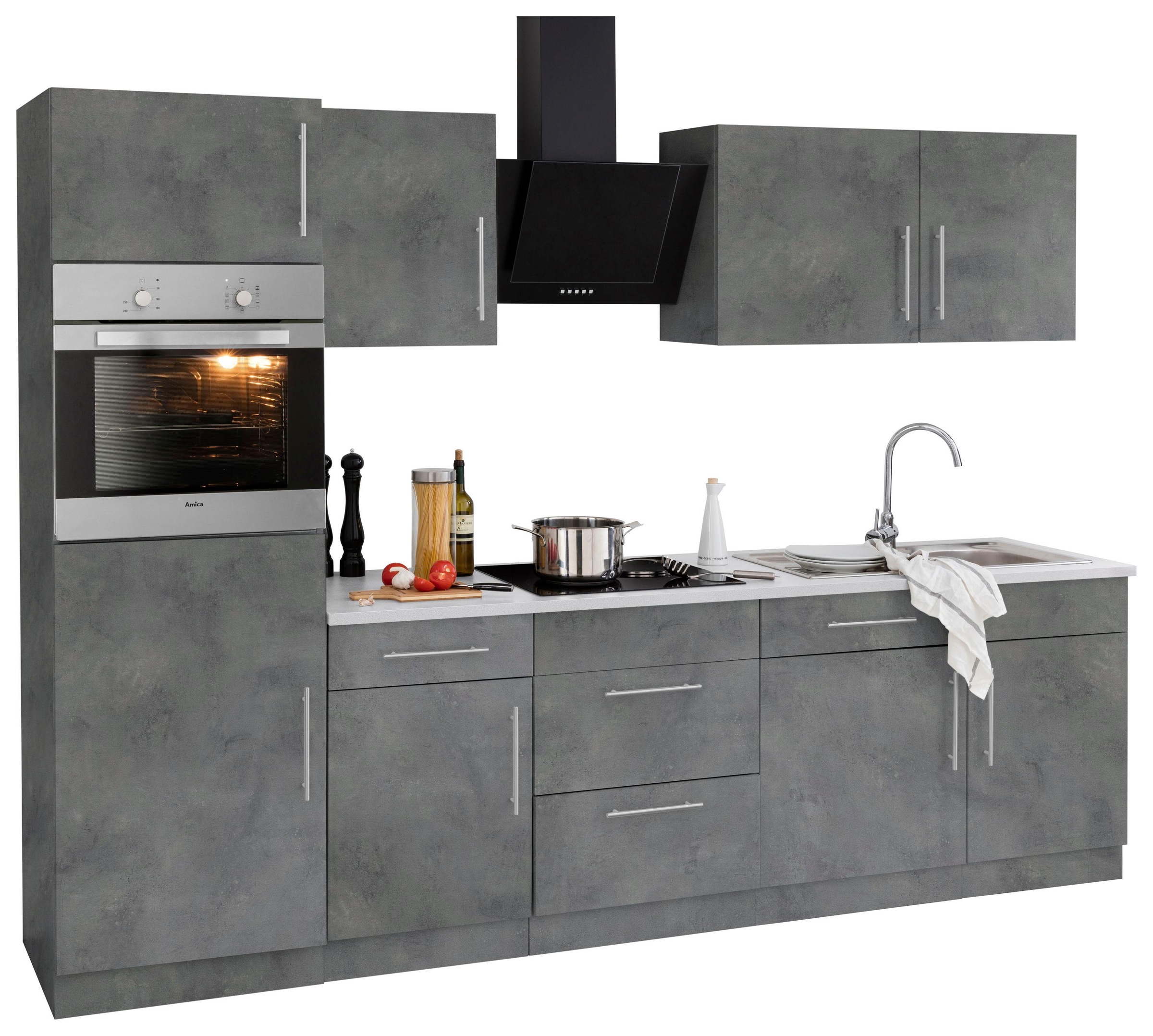 wiho Küchen Küchenzeile »Cali« ohne E-Geräte, Breite 280 cm