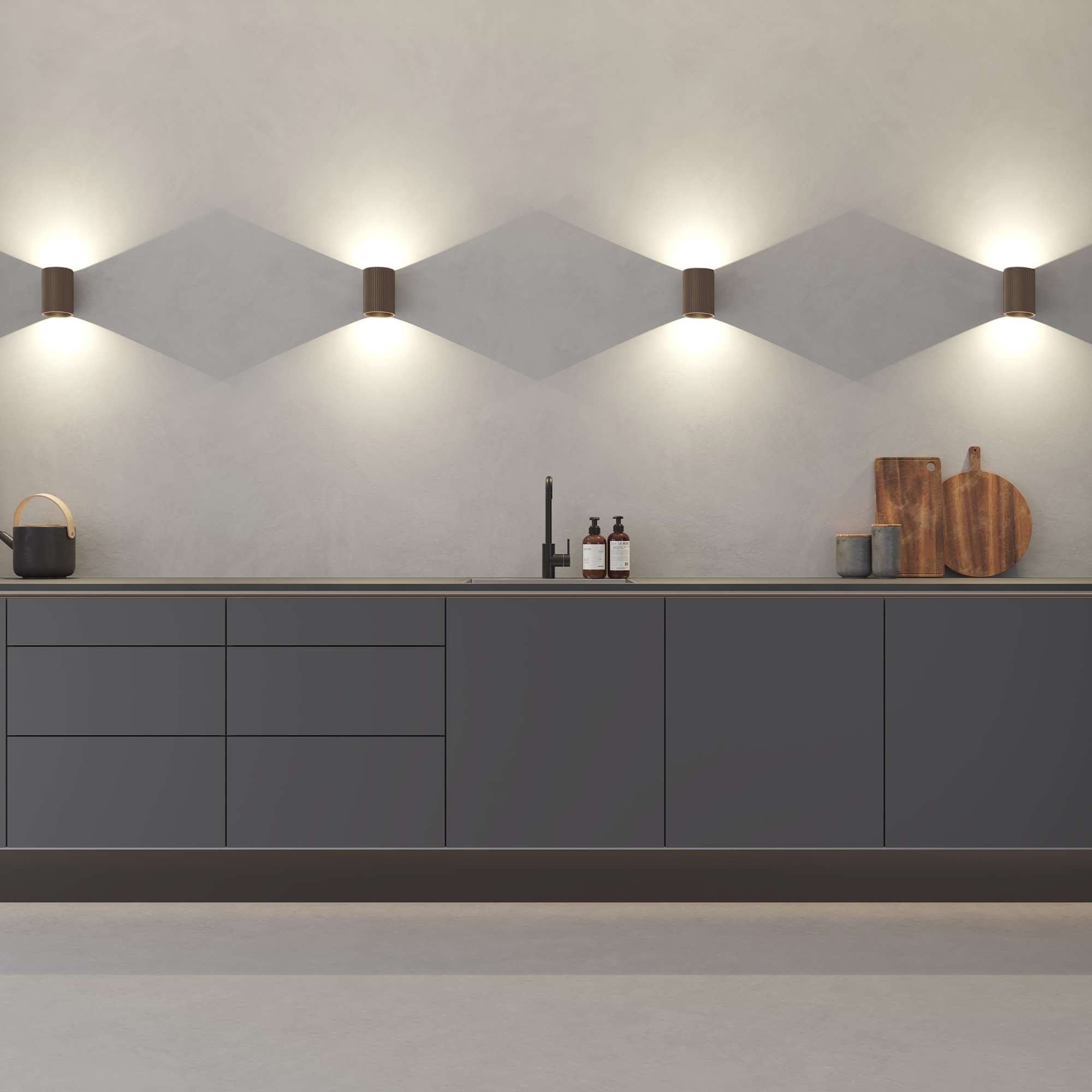 Loevschall Wandleuchte »Sekvens, Modern Wandlampe, Auf-/Ablicht, Dänisches Design«, IP 54 Wasserdicht, Modern design