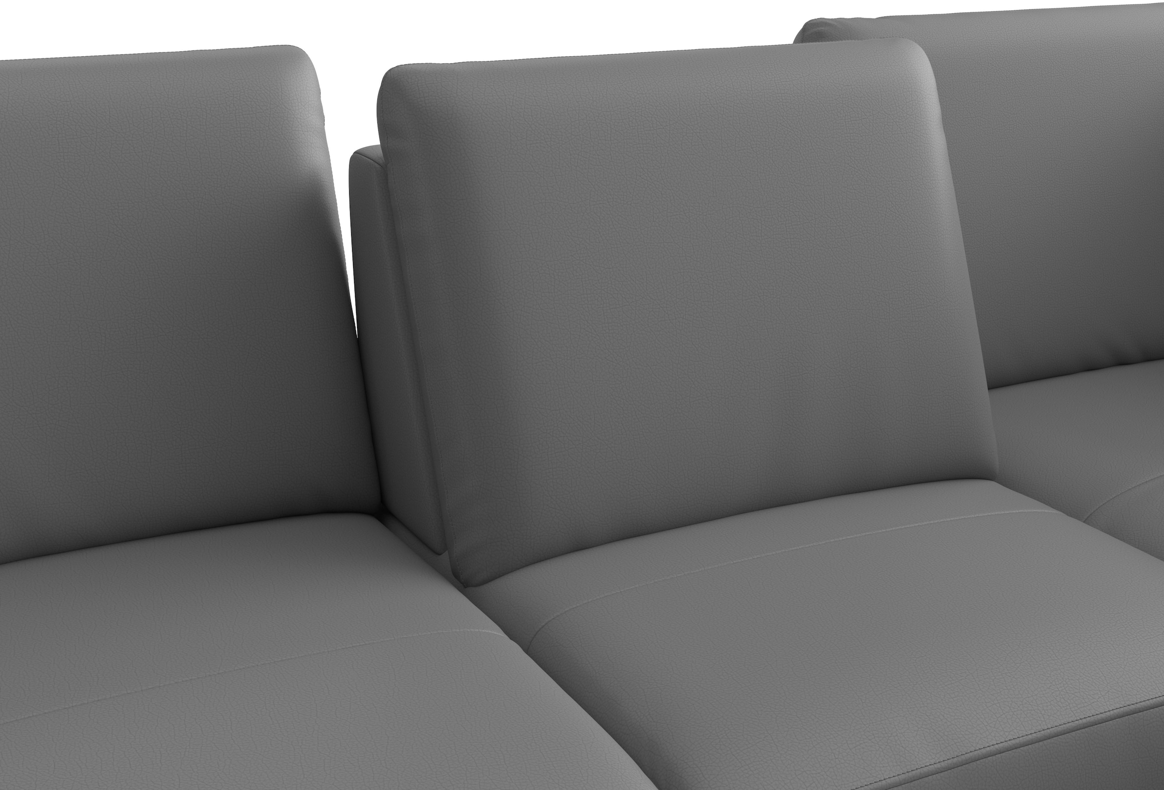 sit&more Ecksofa »Chelsea Leder L-Form, B:249 cm, inkl. Armteil- & Sitztiefenverstellung« optional mit Schlaffunktion und Bettkasten
