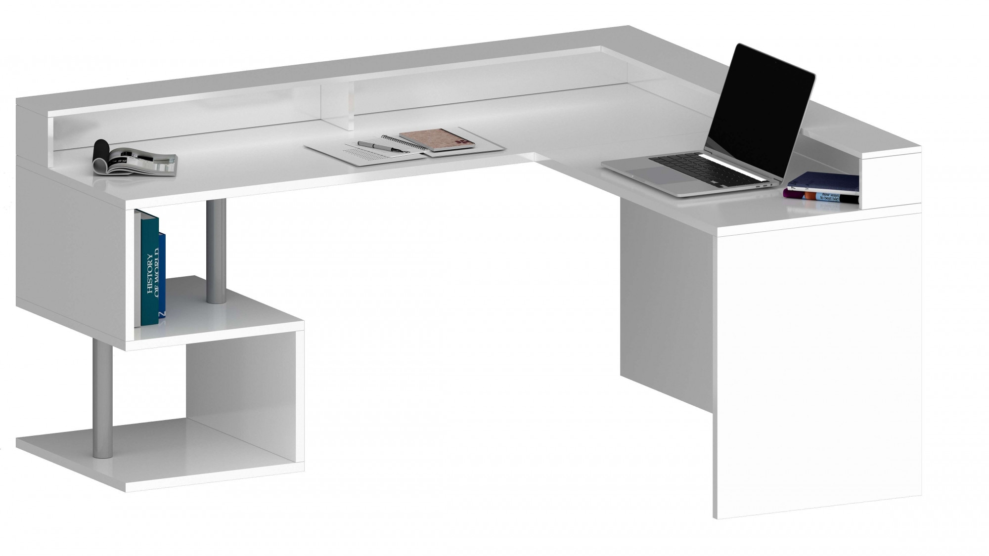 INOSIGN Eckschreibtisch »Esse, Schreibtisch im modernen Design«, mit oder ohne Monitoraufsatz Breite 180/160 cm, "Made in Italy"