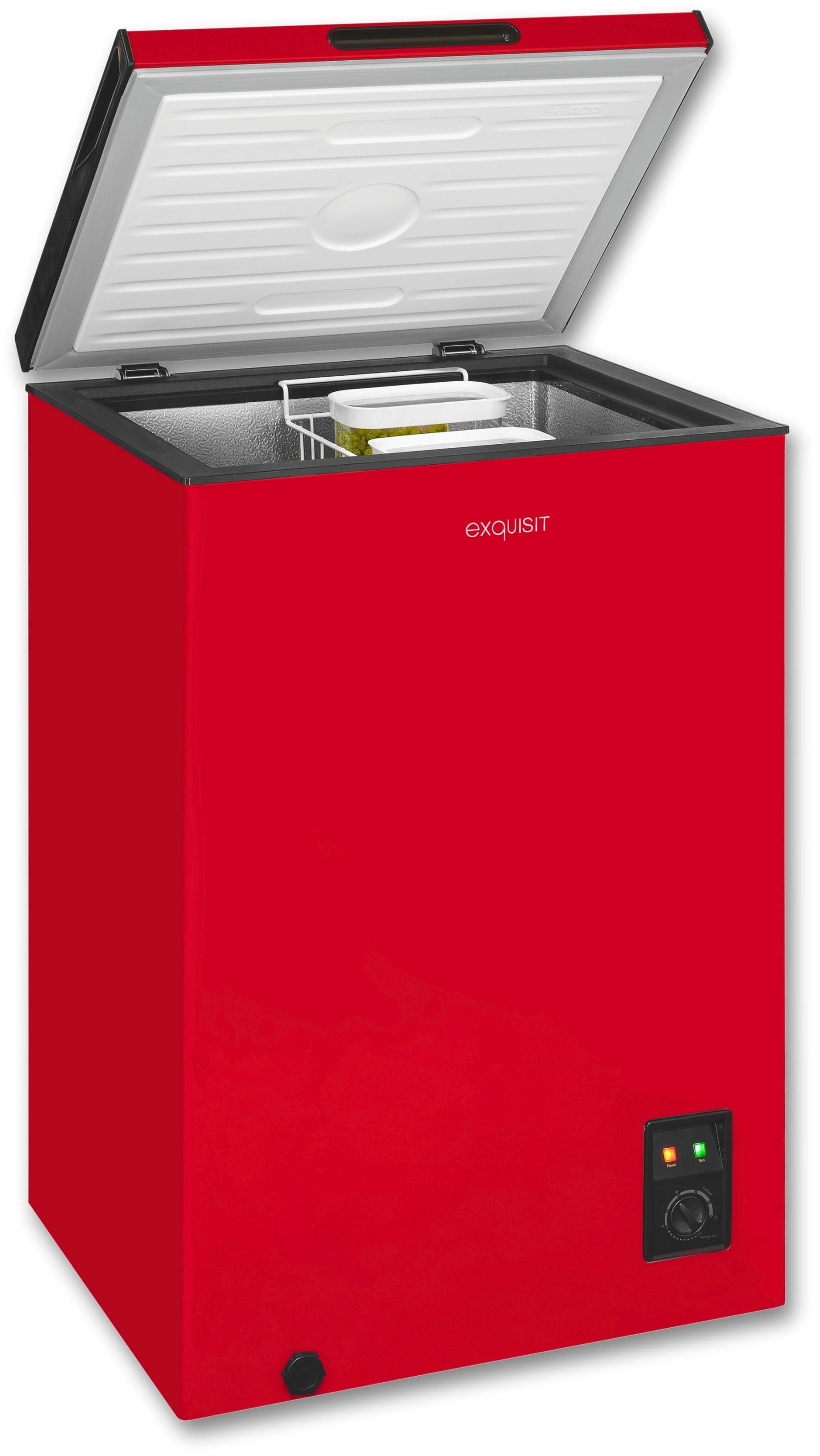 exquisit Gefriertruhe »GT100-050E rot«, 83,5 cm hoch, 54,5 cm breit