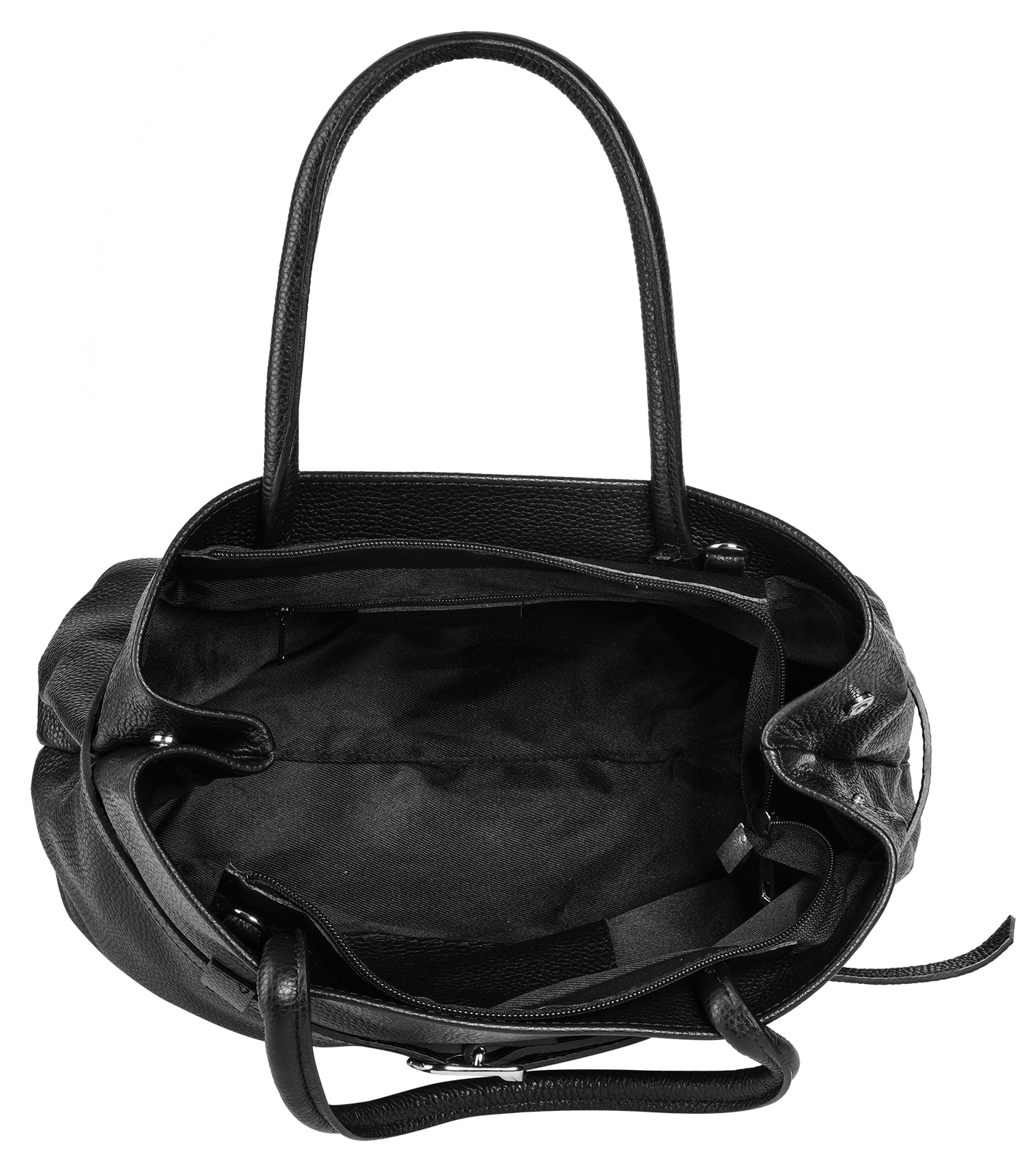 Cluty Henkeltasche, echt Leder, Made in Italy