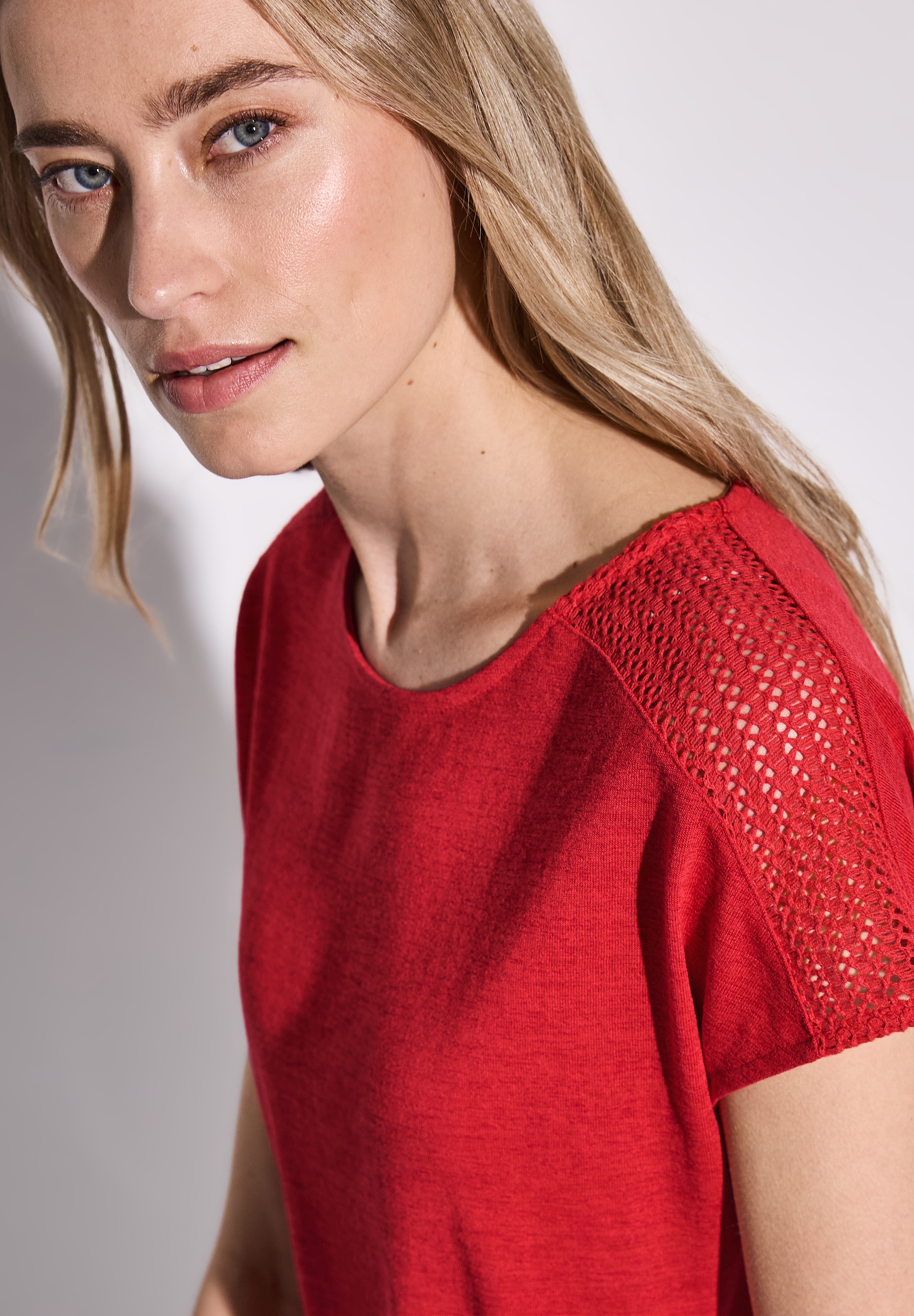 STREET ONE T-Shirt, mit Spitzendetail