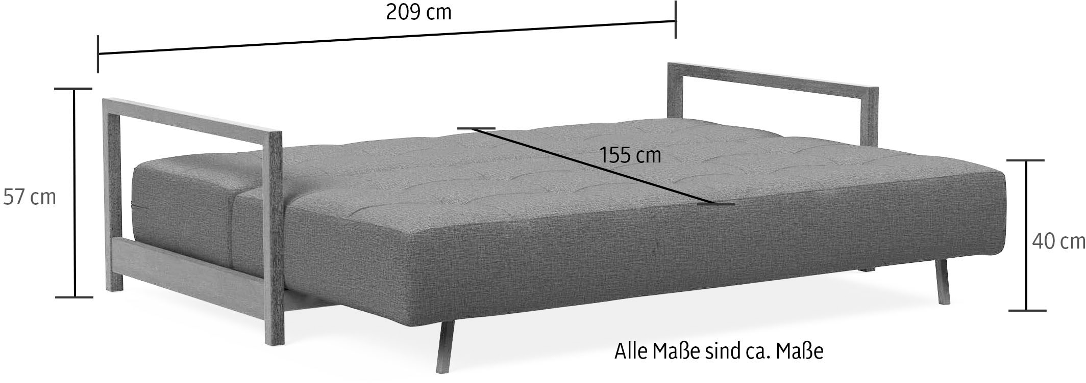 INNOVATION LIVING ™ Schlafsofa »Bifrost hochwertige Schlaffunktion, extrabreite Liegefläche,«, Einzel- und Doppelbett, bequem und komfortabel