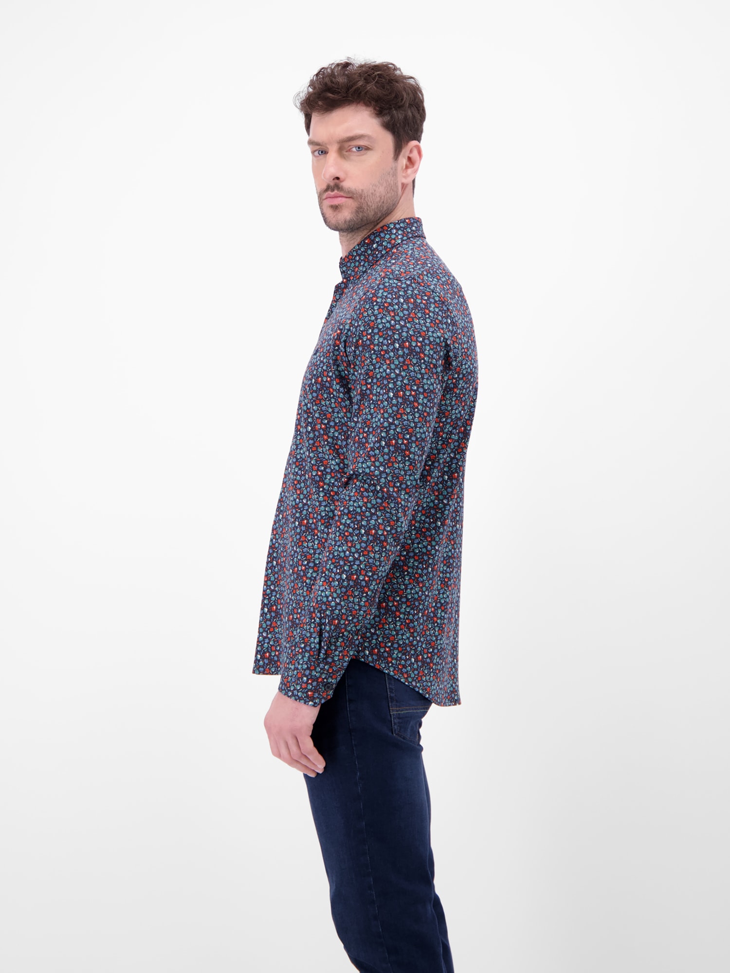 LERROS Langarmhemd »Jerseyhemd mit Haifischkragen«