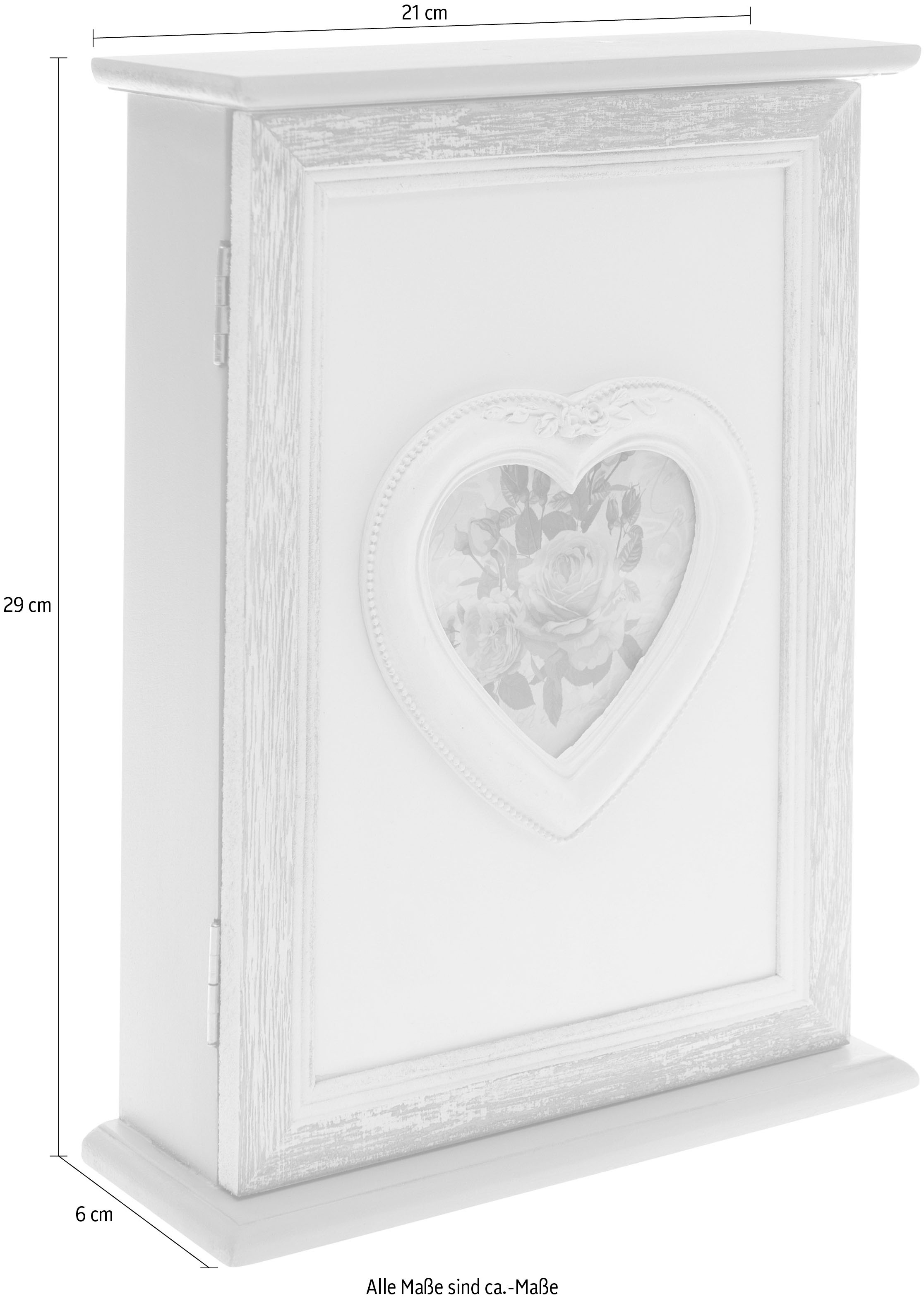 Myflair Möbel & Accessoires Schlüsselkasten »Rabi, grün/weiß«, mit 6