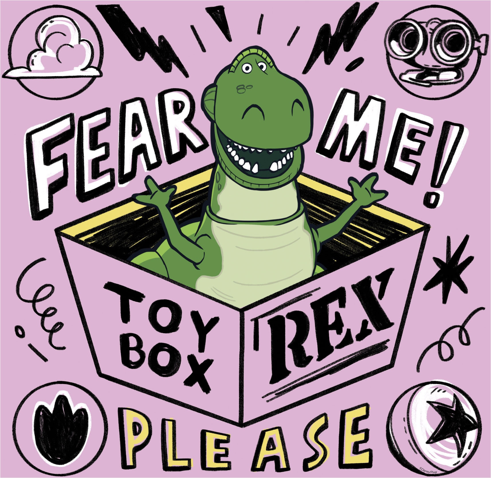 Komar Leinwandbild »Disney and Pixar Toy Story Fear Me Please«, Disney, (Set, 1 St.), 40 x 40 cm (Breite x Höhe) - Kinderzimmer, Dekoration