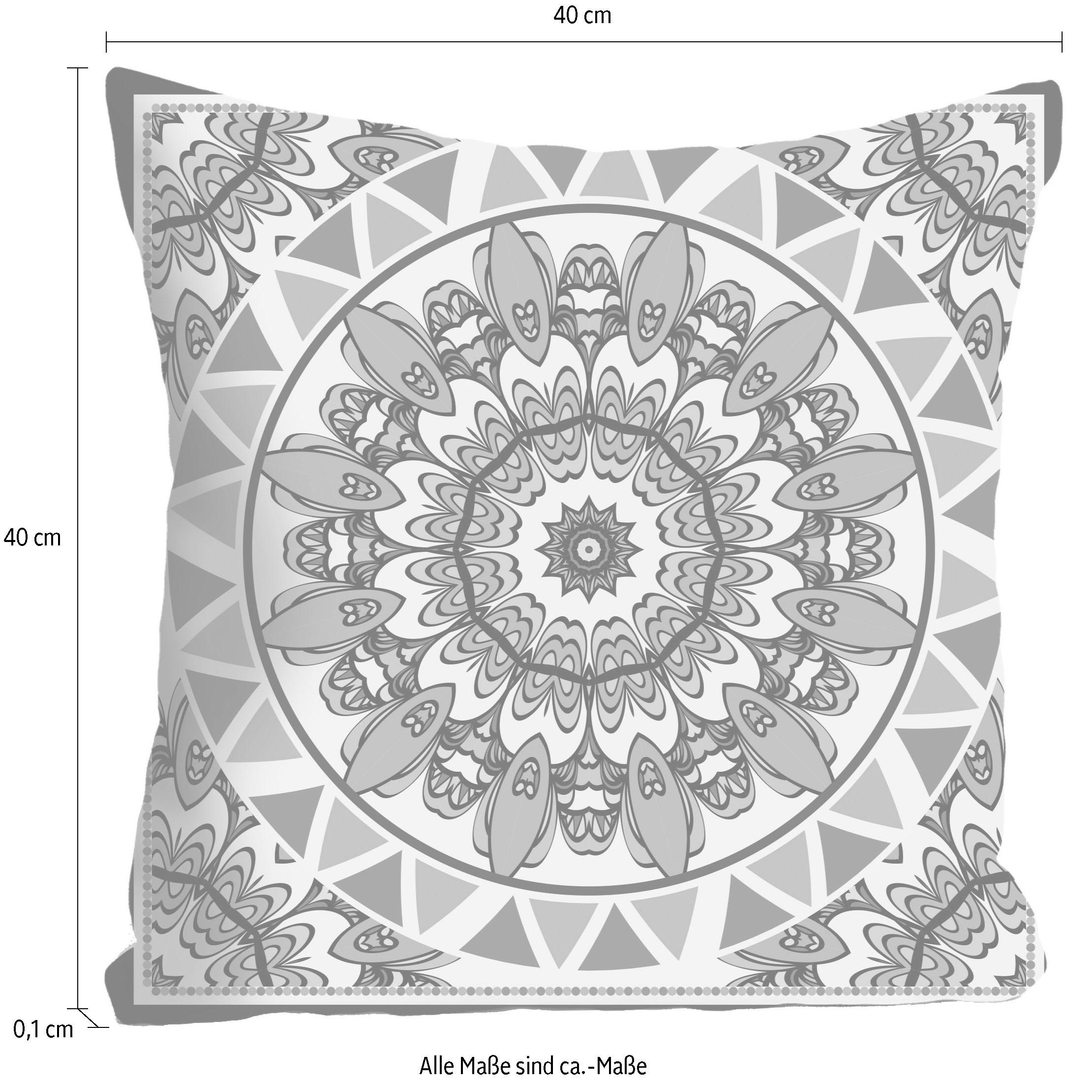 queence Dekokissen »»Mandala«,«, Kissenhülle ohne Füllung, 1 Stück