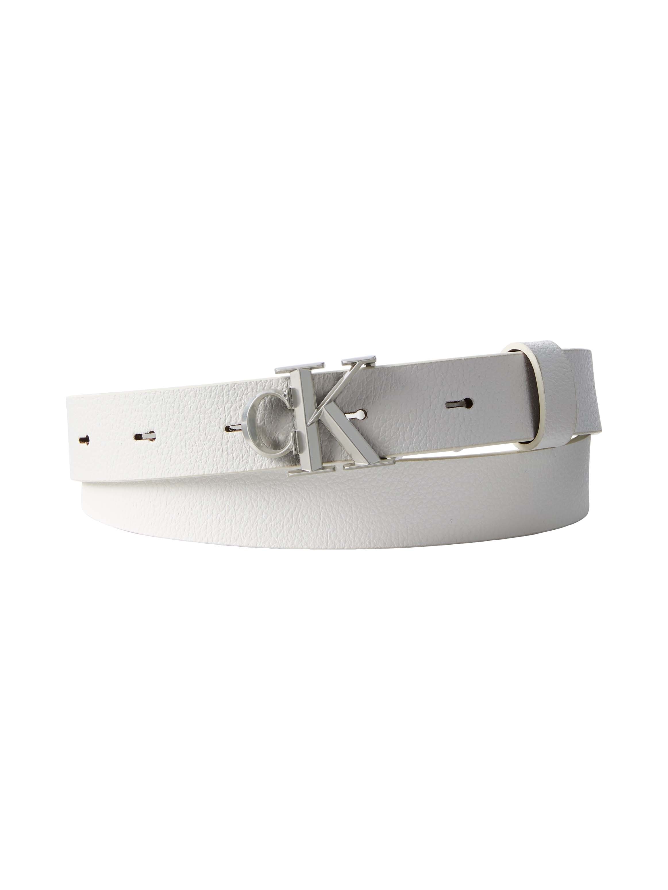 Calvin Klein Ledergürtel »FACTED CK BUCKLE 25MM PEBBLE« Größenverstellbar mit Metallschließe