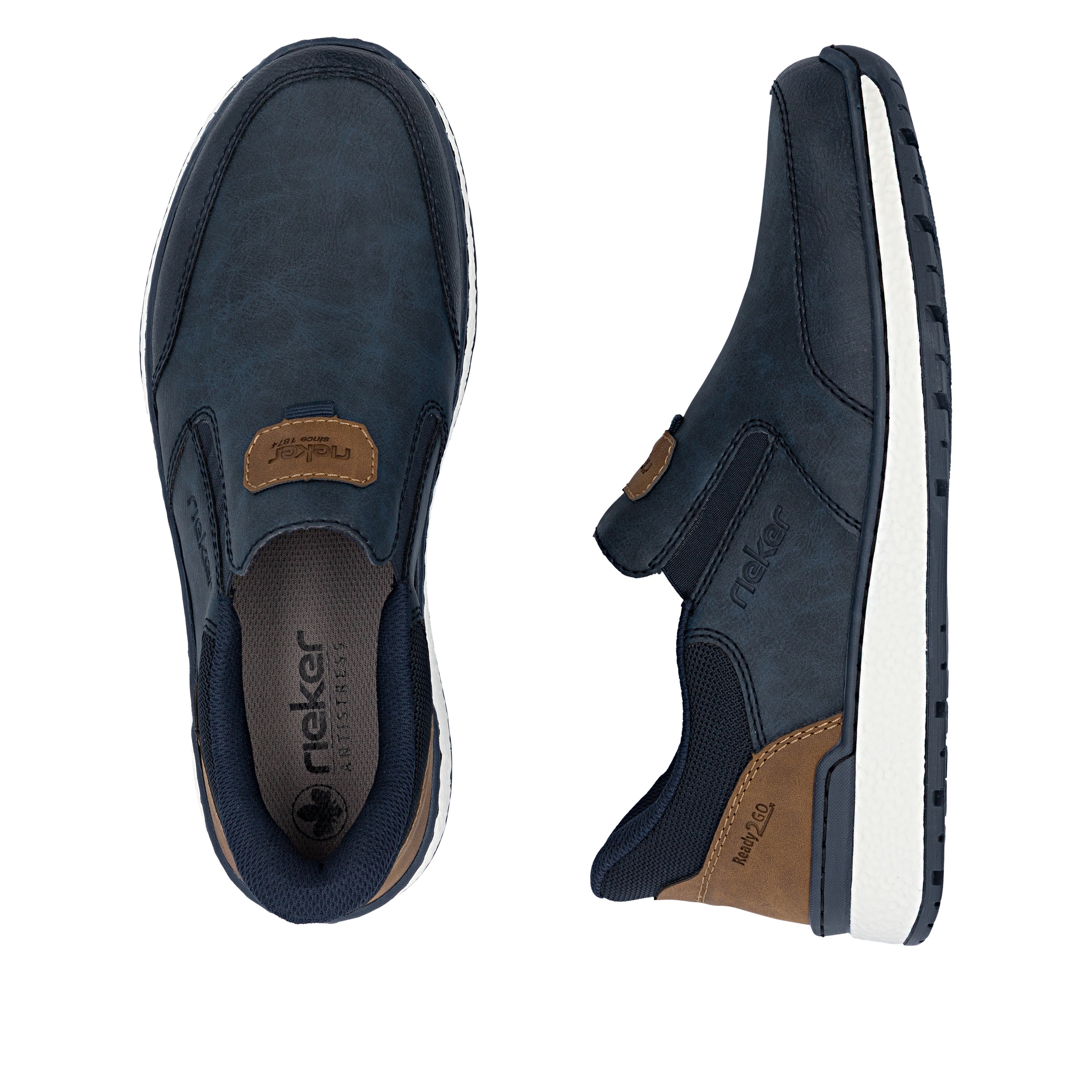 Rieker Slipper »Ready2GO«  Schlupfschuh, Halbschuh, Slip-on Sneaker mit Stretcheinsätze