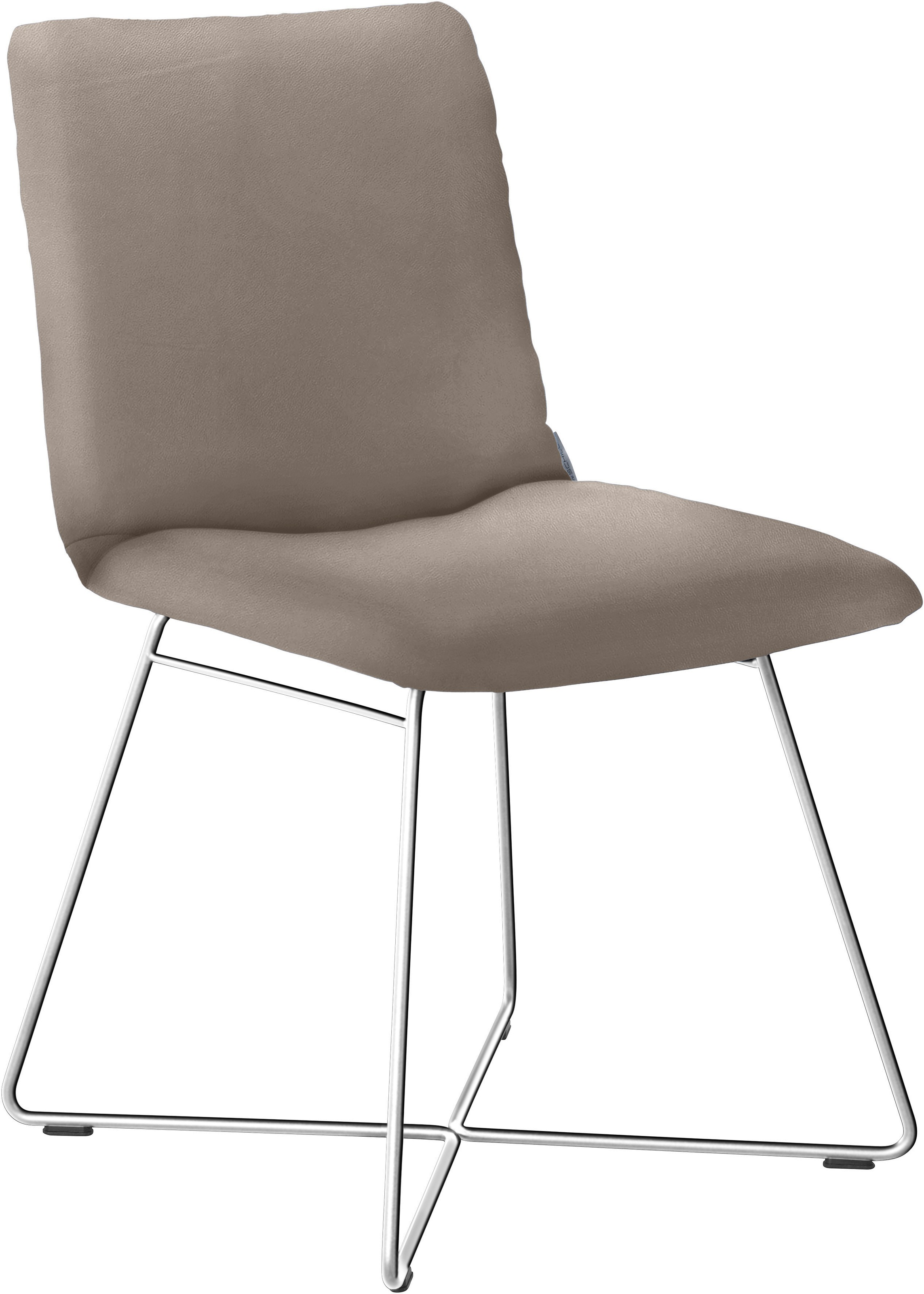 W.SCHILLIG Polsterstuhl »jakob«, Longlife Xtra-Leder Z59, mit Drahtrohrgestell in Chrom glänzend