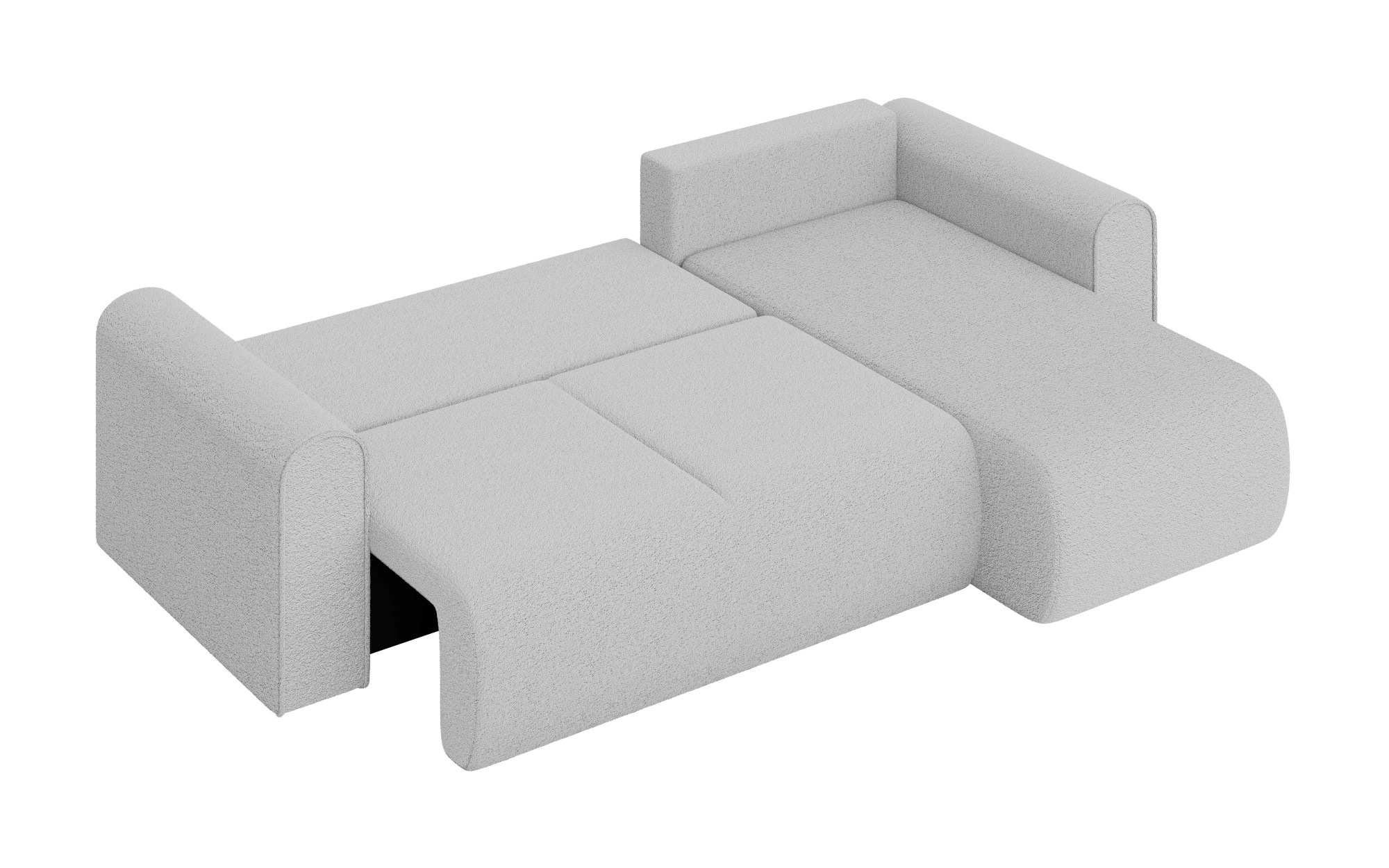 INOSIGN Ecksofa »Zacharia wahlweise Schlafsofa mit Bettkasten, B/T/H 250/166/86 cm«, L-Form mit Wellenunterfederung, Recamiere beidseitig montierbar