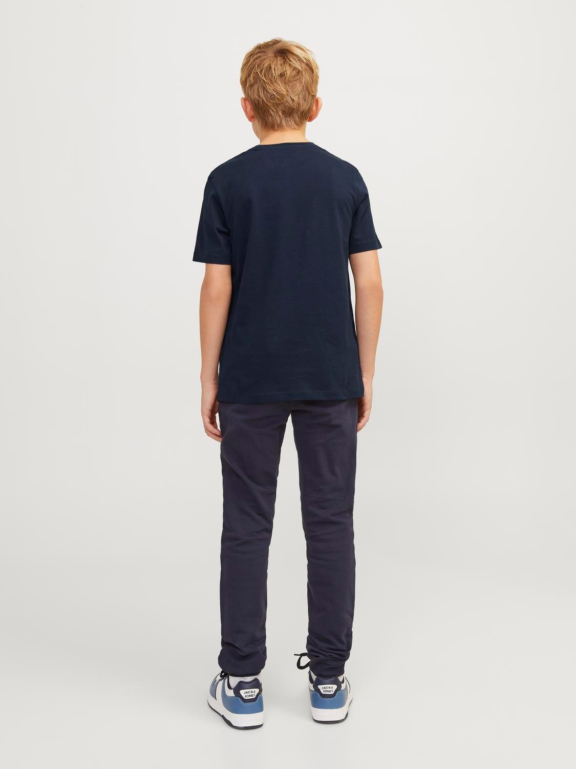 Jack & Jones Junior Rundhalsshirt »JJELOGO TEE SS O-NECK 2 COL S NOOS JNR«