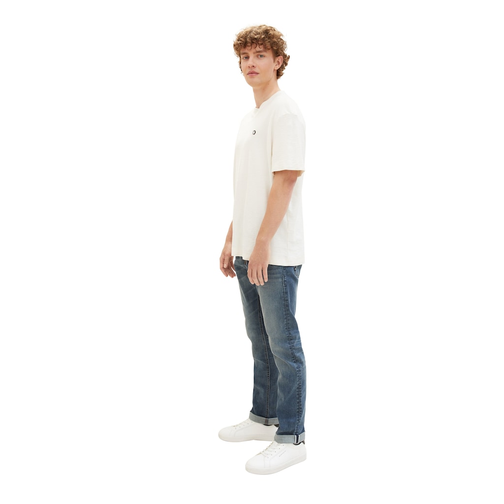 TOM TAILOR Denim 5-Pocket-Jeans »AEDAN Straight«, mit Kontrastnähten und Stretch-Anteil