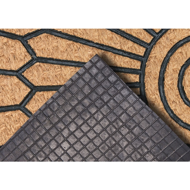 HANSE Home Fußmatte »Mix Mats Gummi-Kokos Halbrund Geometric Ornament«,  halbrund, Kokos, Gummi, Schmutzfangmatte, Outdoor, Rutschfest, Innen,  Kokosmatte online bei OTTO