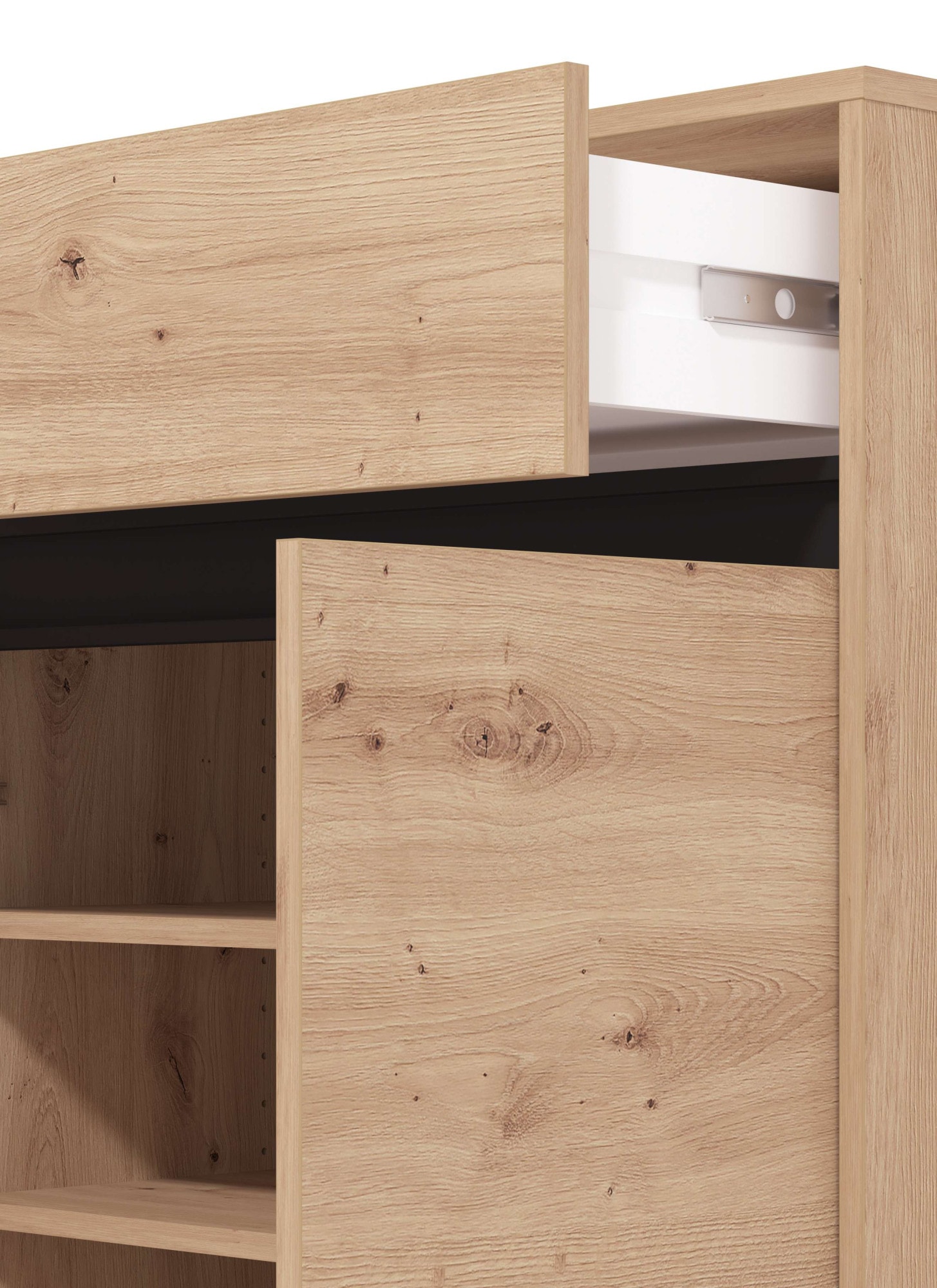 Home affaire Schuhkommode »Flannan, Schuhregal, Schuhschrank, Gesamthöhe 109,5 cm« drei Regale und eine Schublade, Gesamtbreite 80 cm