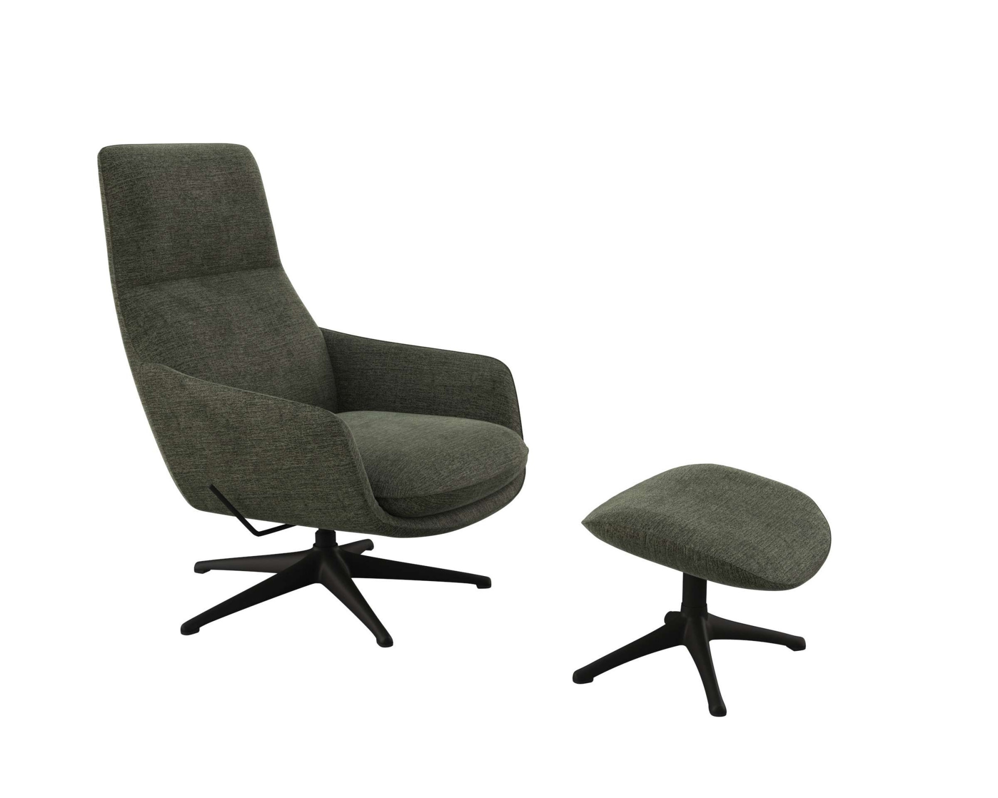 FLEXLUX Drehsessel »Marinella, OTTOs Choice, Relaxsessel, Entspannung mit Premium-Komfort«, Drehbar, Mit Liegefunktion, Robustes Schwarzer fuß, Brescia Stoff