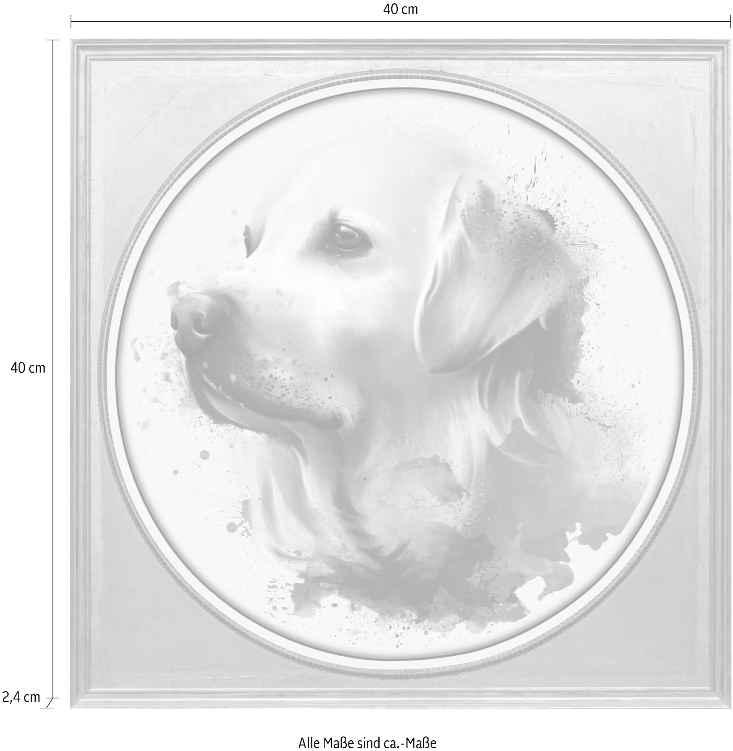 queence Acrylglasbild »Hund«, Haustiere-Gemälde-Kunst-Hund-Hunde-Hundebilder, Fine Art-Print in Galeriequalität
